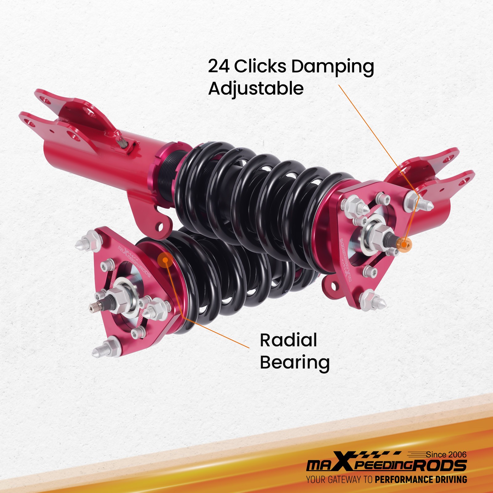 MaXpeedingrods 24 Way Adjustable Coilovers Shock Kit for Mitsubishi Lancer 08-17