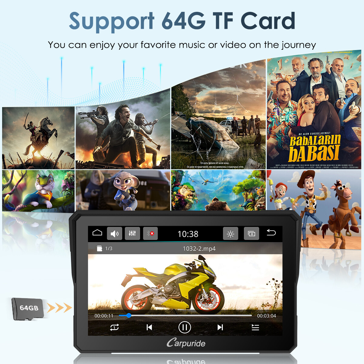 Carpuride W702BS Carplay Android Auto BMW Moto Stereo OEMTransmission Controller