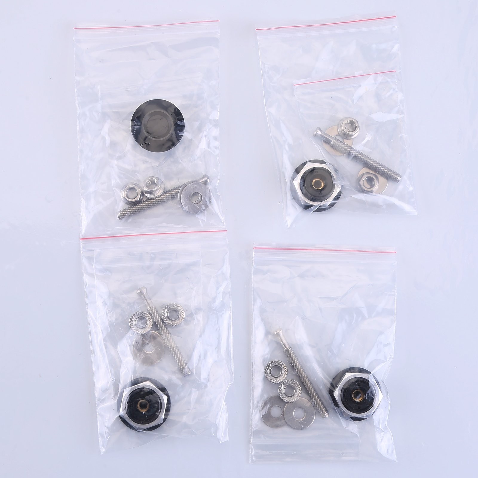 4Pcs Push Button Quick Release Hood Pins Bonnet Lock Clip Latch Bumper Universal