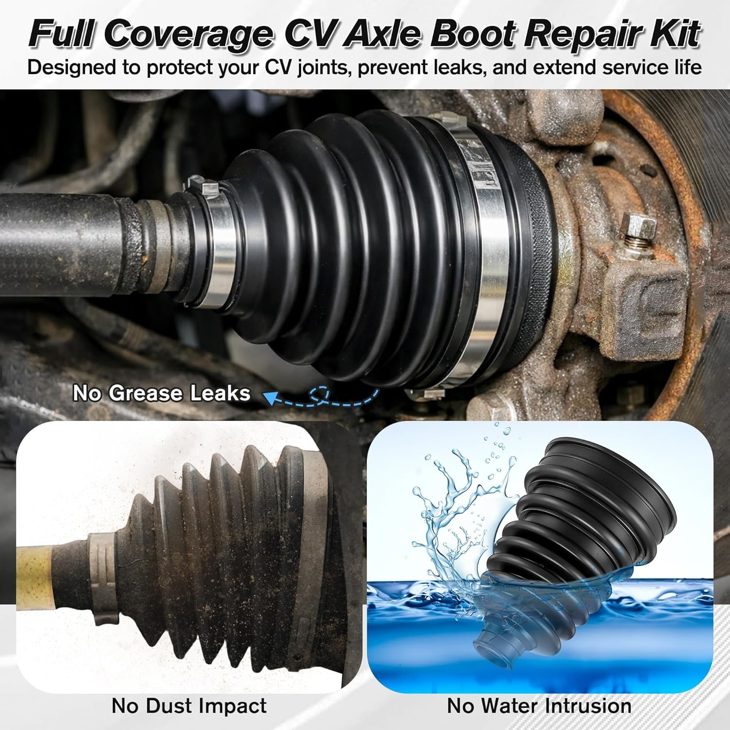 CV Joint Boot Kit for Volvo CV Axle Boot Repair Dustproof & Waterproof Protector