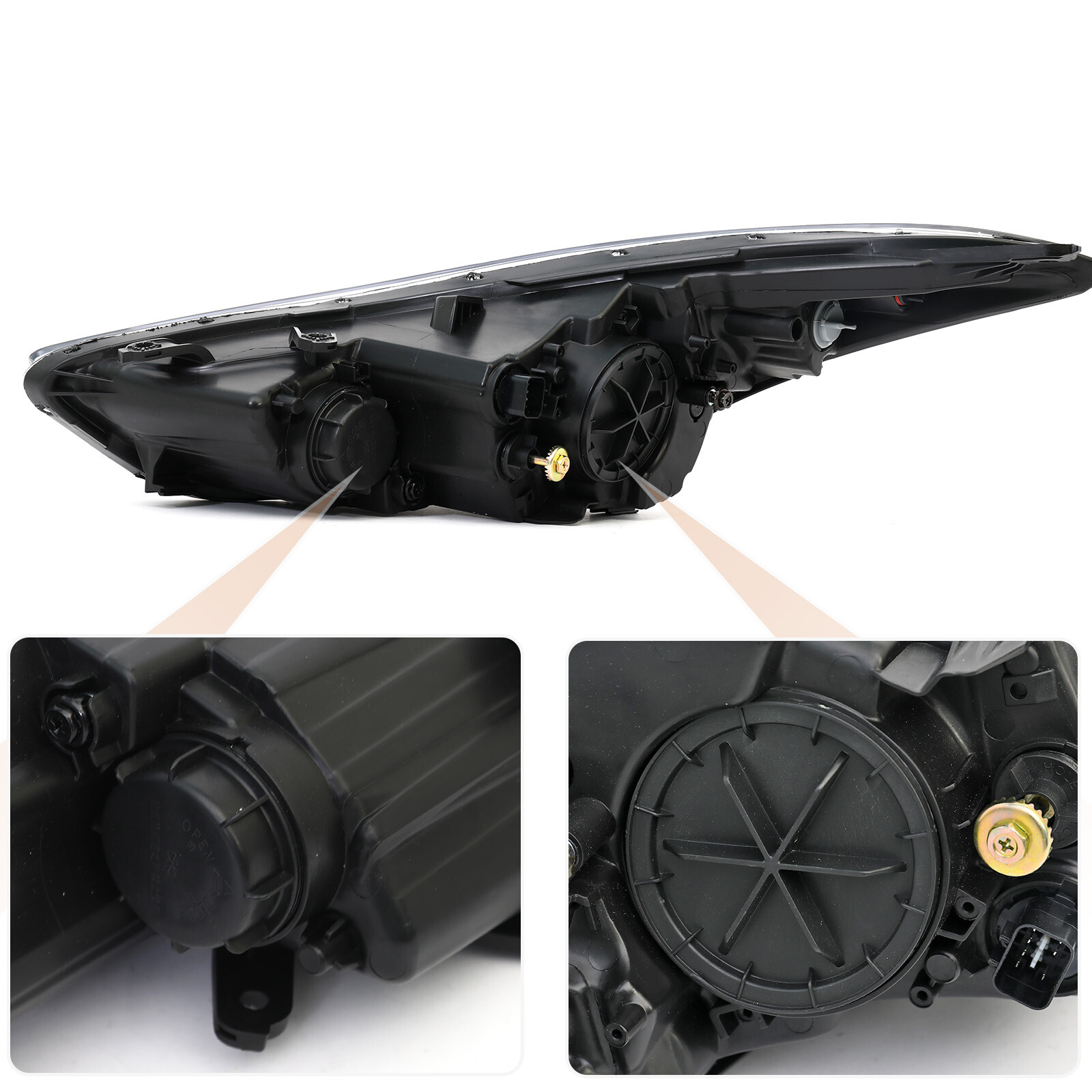 Pair Fits 2014 2015 2016 Hyundai Elantra Headlight Assembly Left Right W/Bulbs