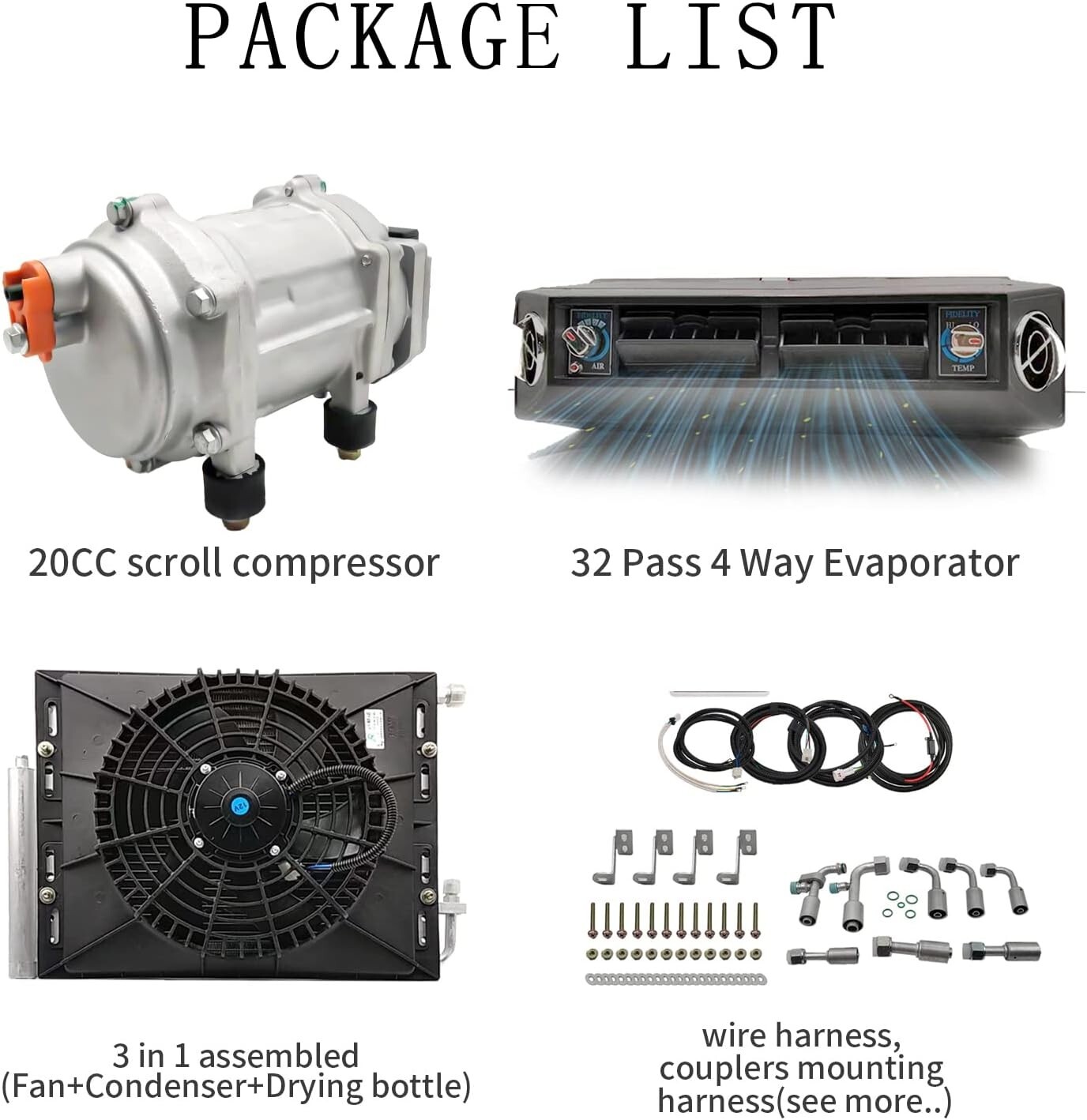 US 12V Underdash Electric Air Conditioner Only Cool AC Unit for Car Van