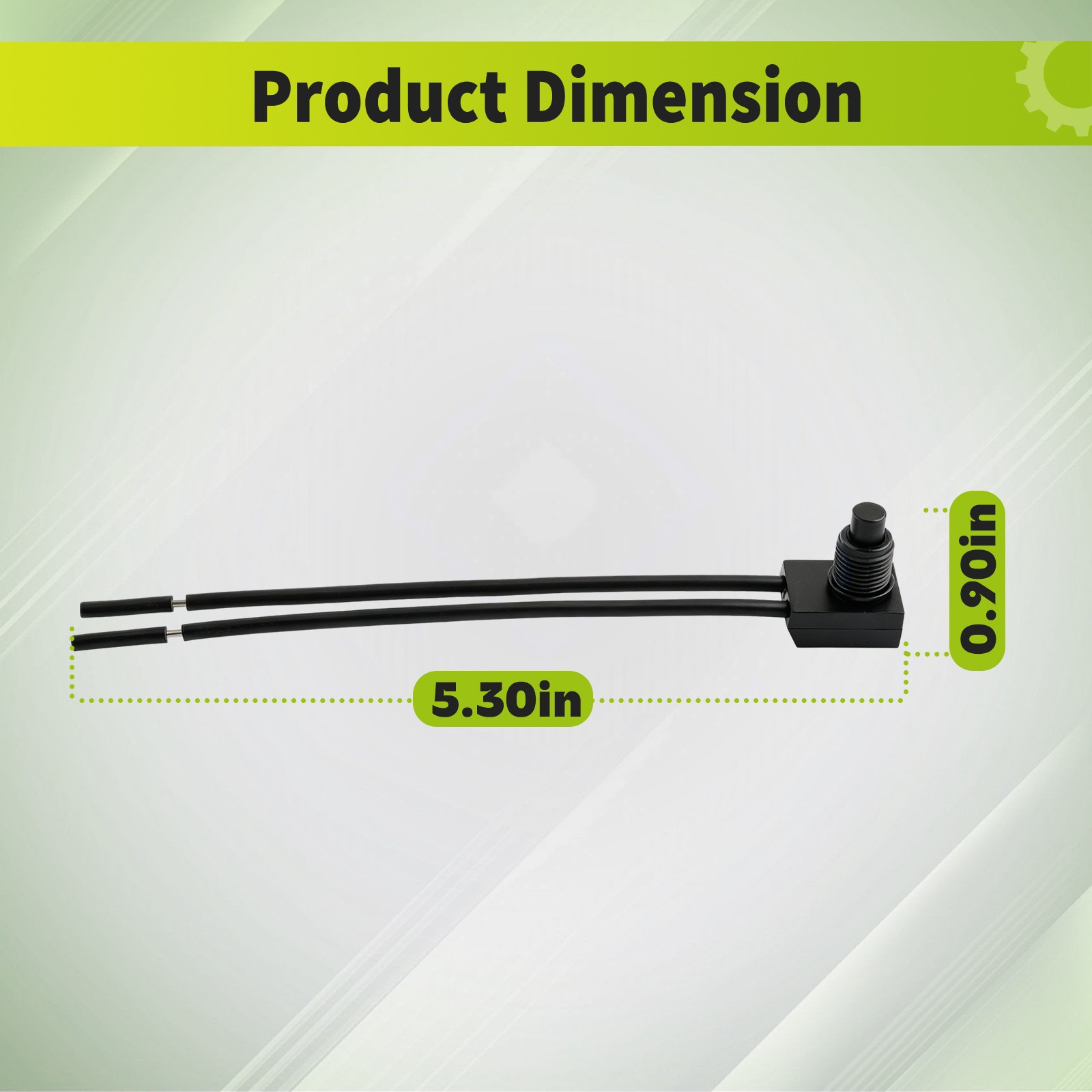 5pcs 12V 4″ Wire Leads Waterproof On-Off Push-Button Switch for Motorcycle Car