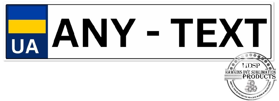 UKRAINE, UKRAINIAN, EURO STYLE TAG BMW, European license plate, ANY TEXT, CUSTOM