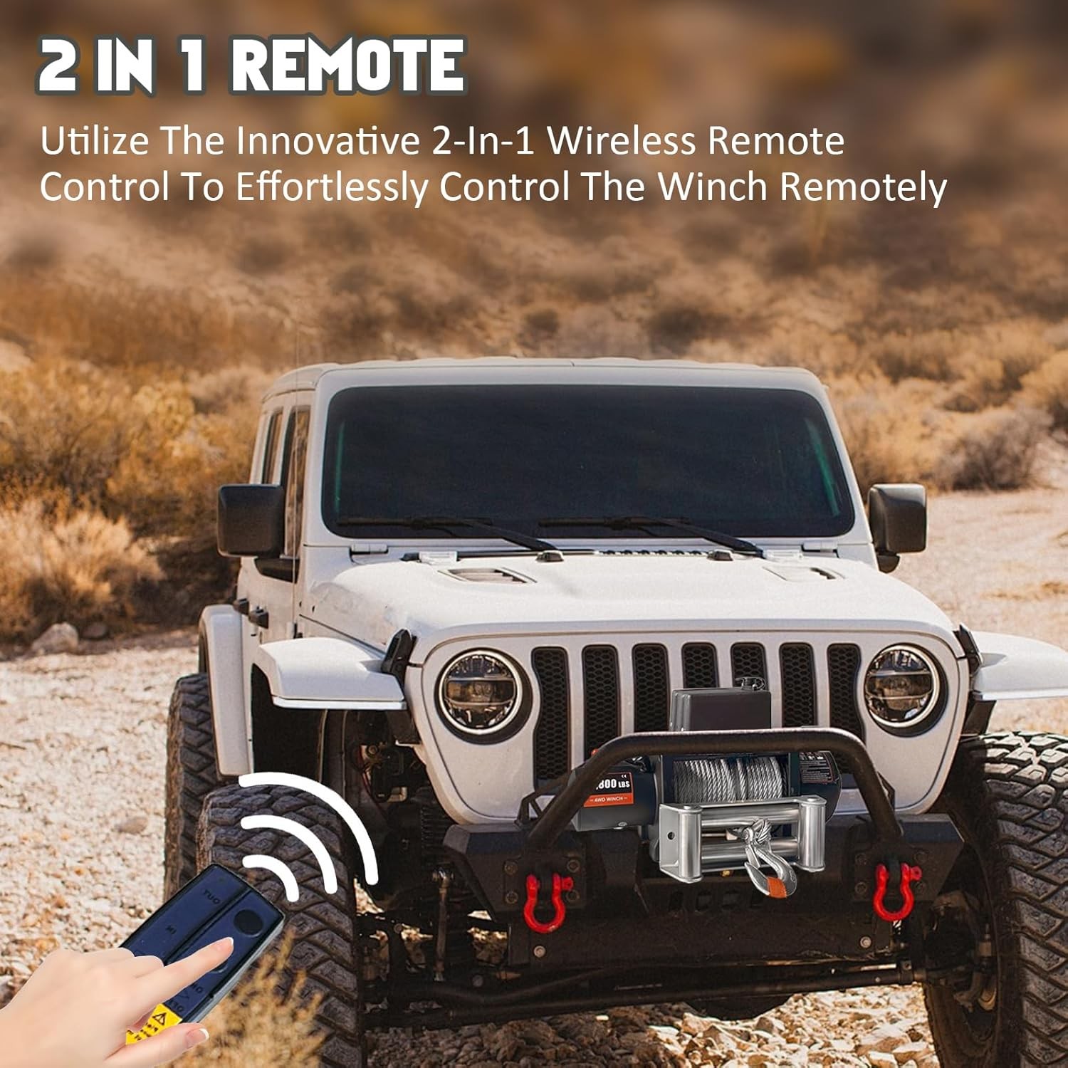 Electric Winch Truck 18,800 lb Steel Cable IP65 Waterproof Remote Control 12V
