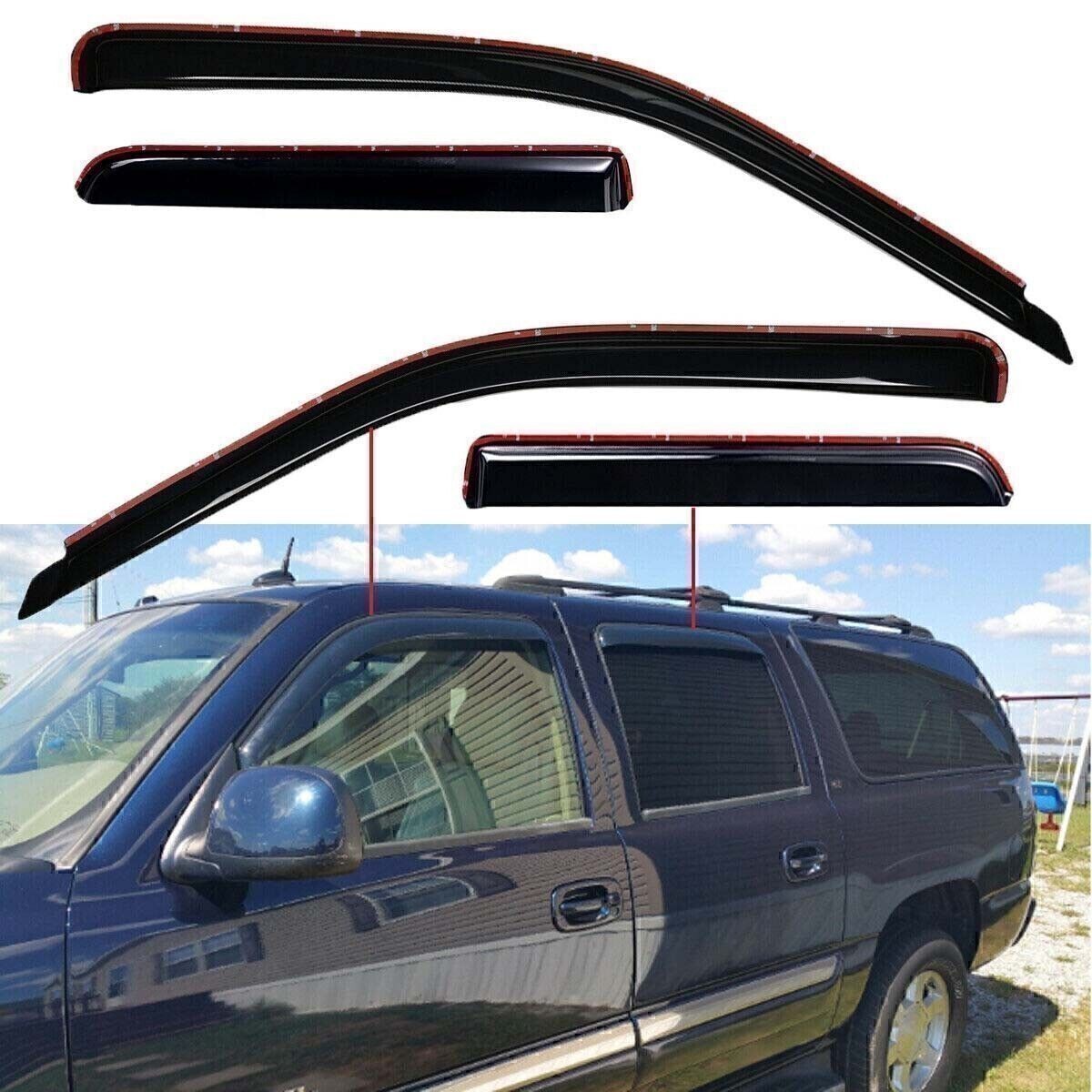 In-Channel Window Visor Vent Shade for 07-13 Silverado Sierra 1500 2500 /