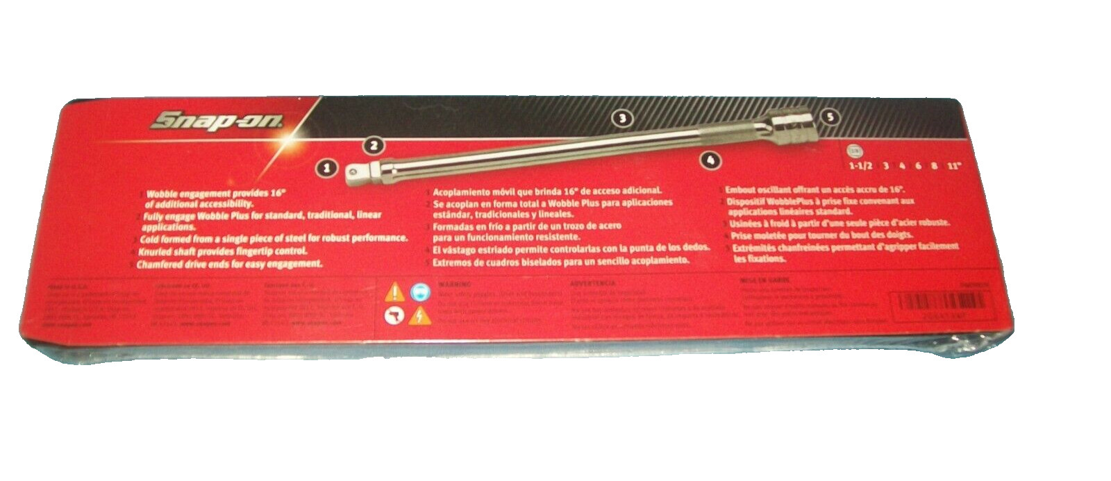 New Snap-on™ 3/8″ drive 6pc Knurled Wobble Plus Extension Set 206AFXWP Sealed