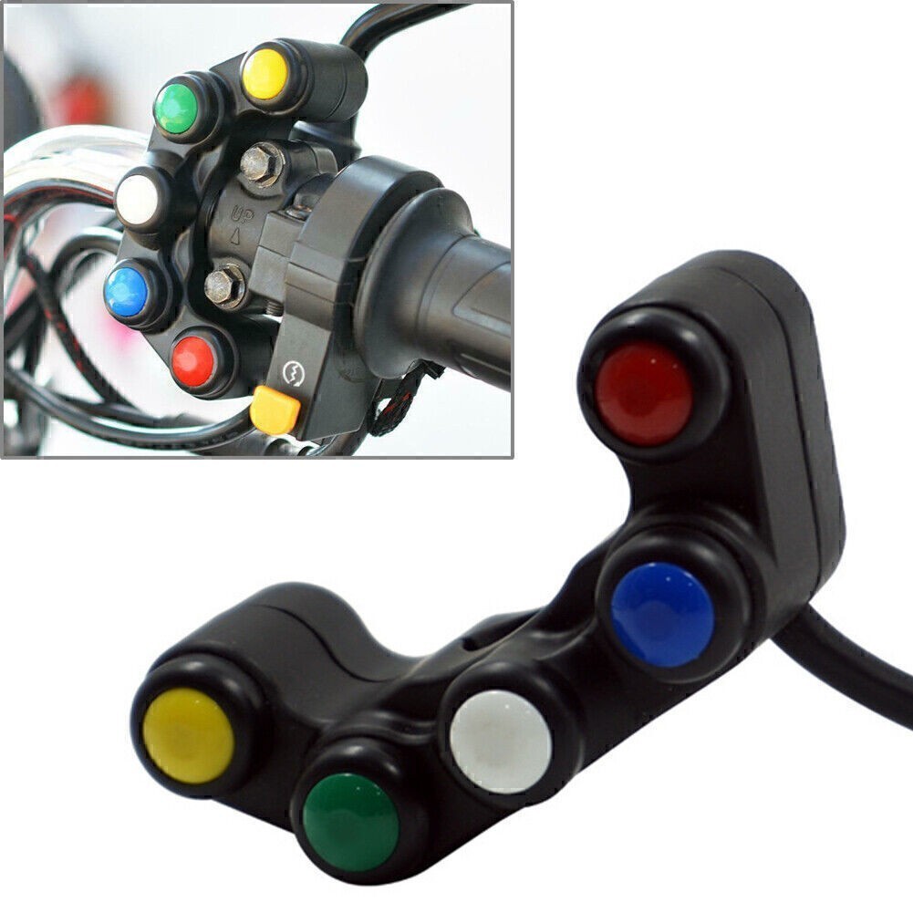 7/8″ 22mm Universal Handlebar Switch 5 button Array Switches Plastic Motorcycle