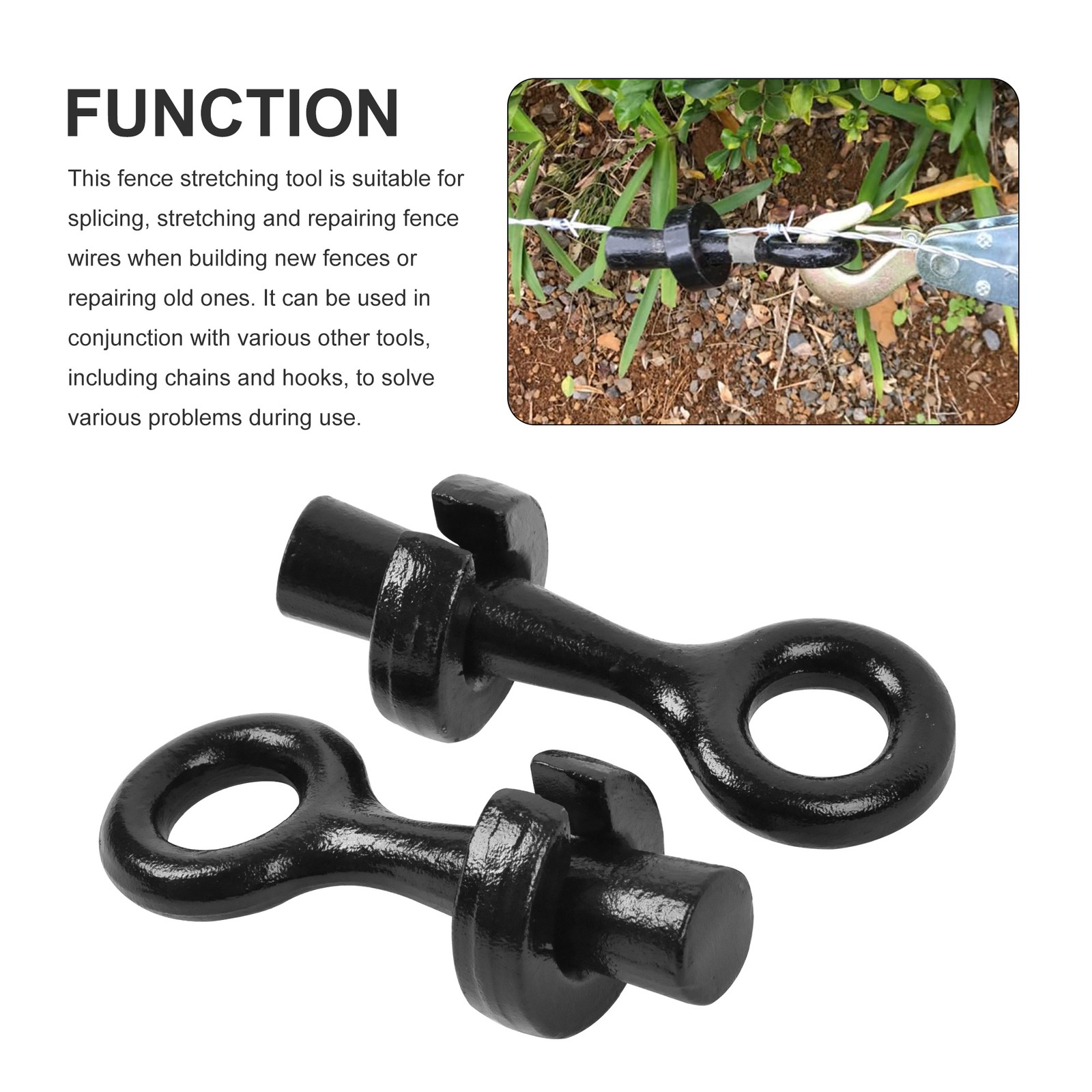 Barbed Wire Puller 2PCS – Fence Stretcher Tool for Tightening Repair Tool Set