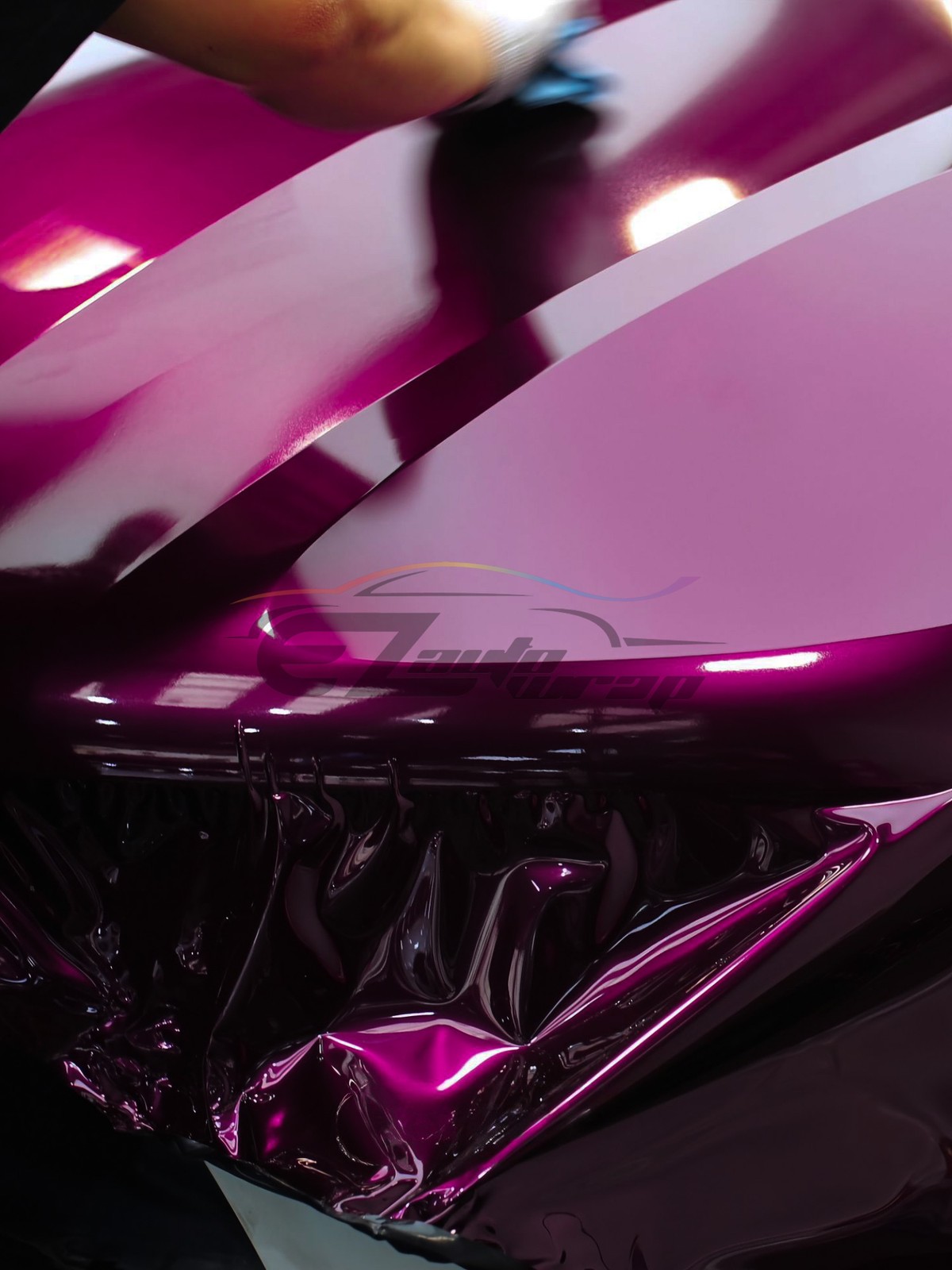 ESSMO PET Super Gloss Metallic Rubellite Purple Vehicle Vinyl Wrap Decal Paint