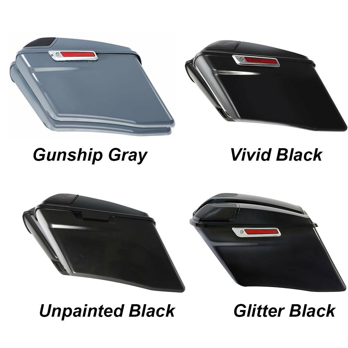 4″ Stretched Extended Hard Saddlebags Fit For Harley CVO Touring Glide 2014-2024