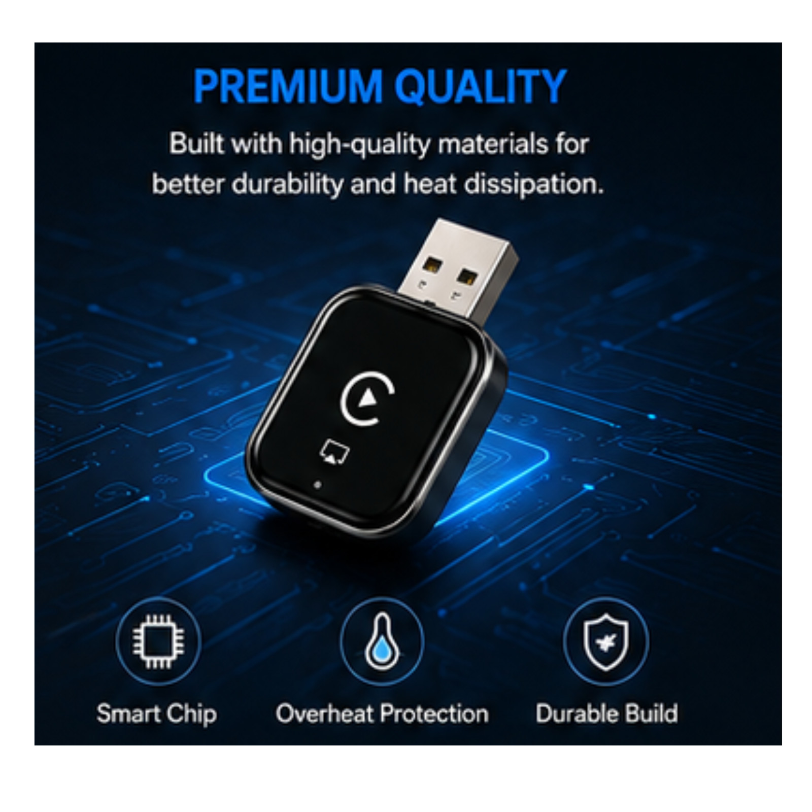 Wireless USB Carplay Adapter Dongle For iPhone Apple Android Auto Plug &Play