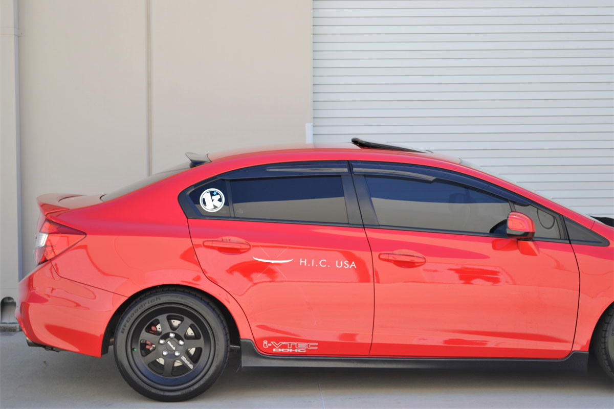 HIC USA 2012 to 2015 Civic 4dr vent shade window visor OEM injection quality