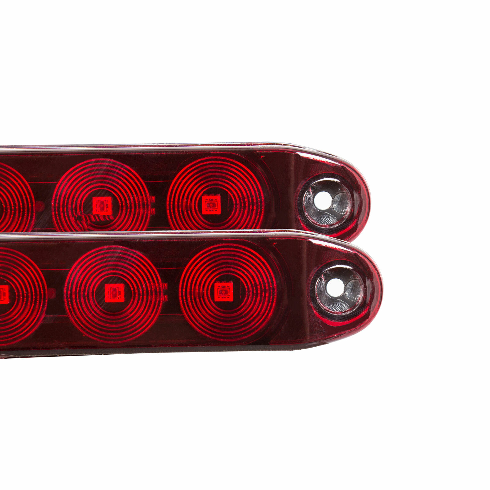 2×16″ 11 LED Red Sealed Truck Trailer Brake Stop Turn Tail Submersible Light Bar