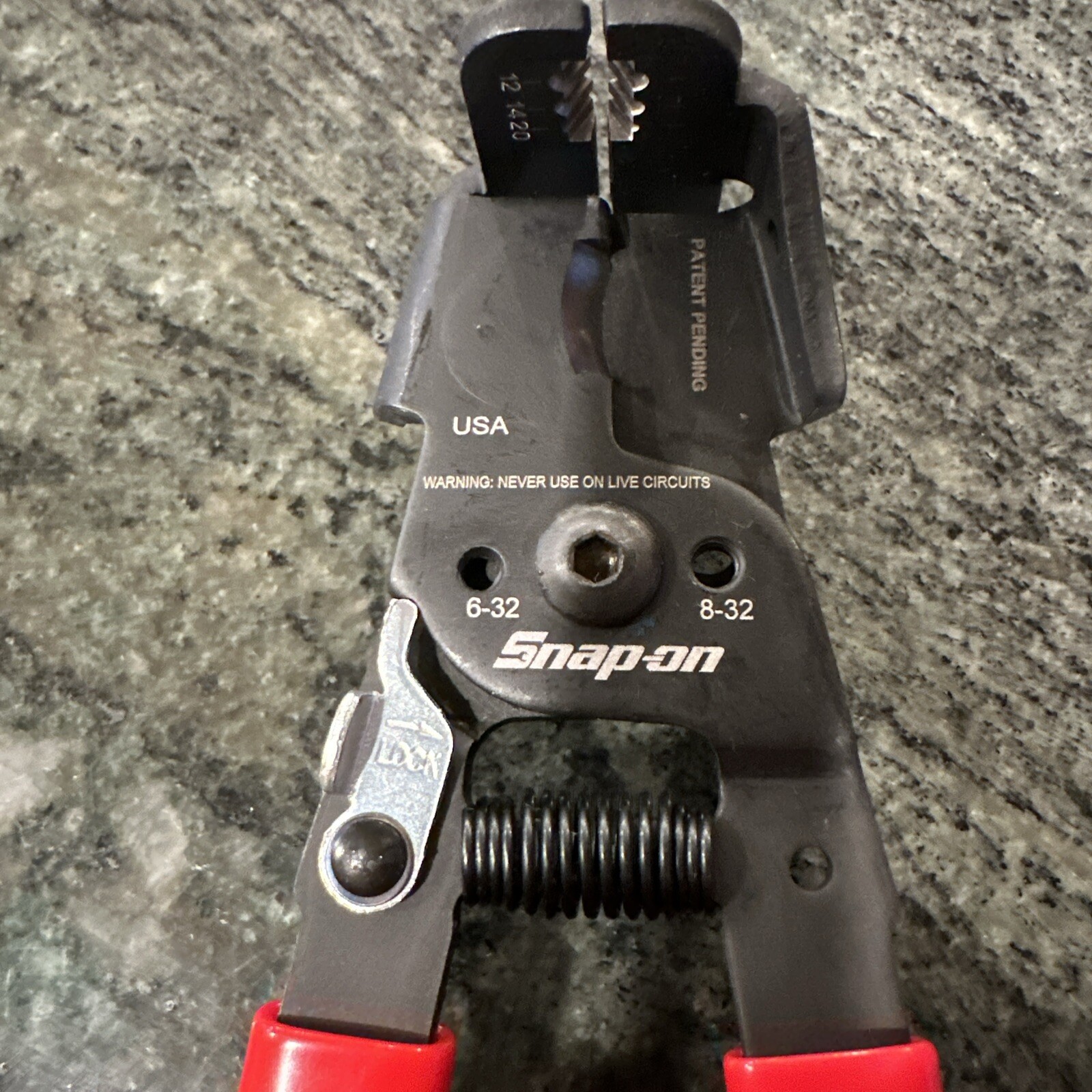 Snap On pwch7 7” in-line wire stripper / cutter red