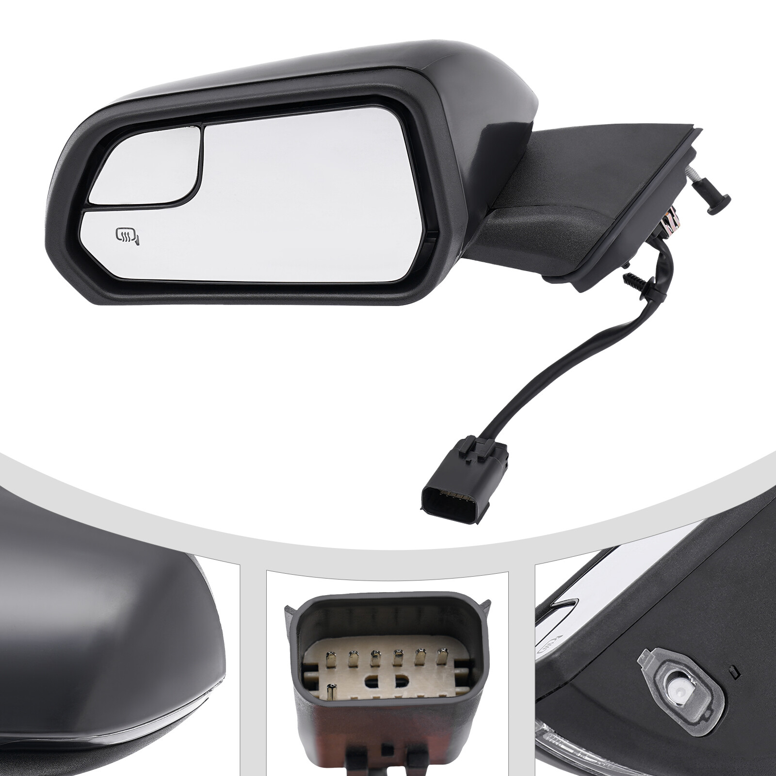 Manual Fold Mirror For 2015-2020 Ford Mustang Mirror w/Turn Light Driver Side LH
