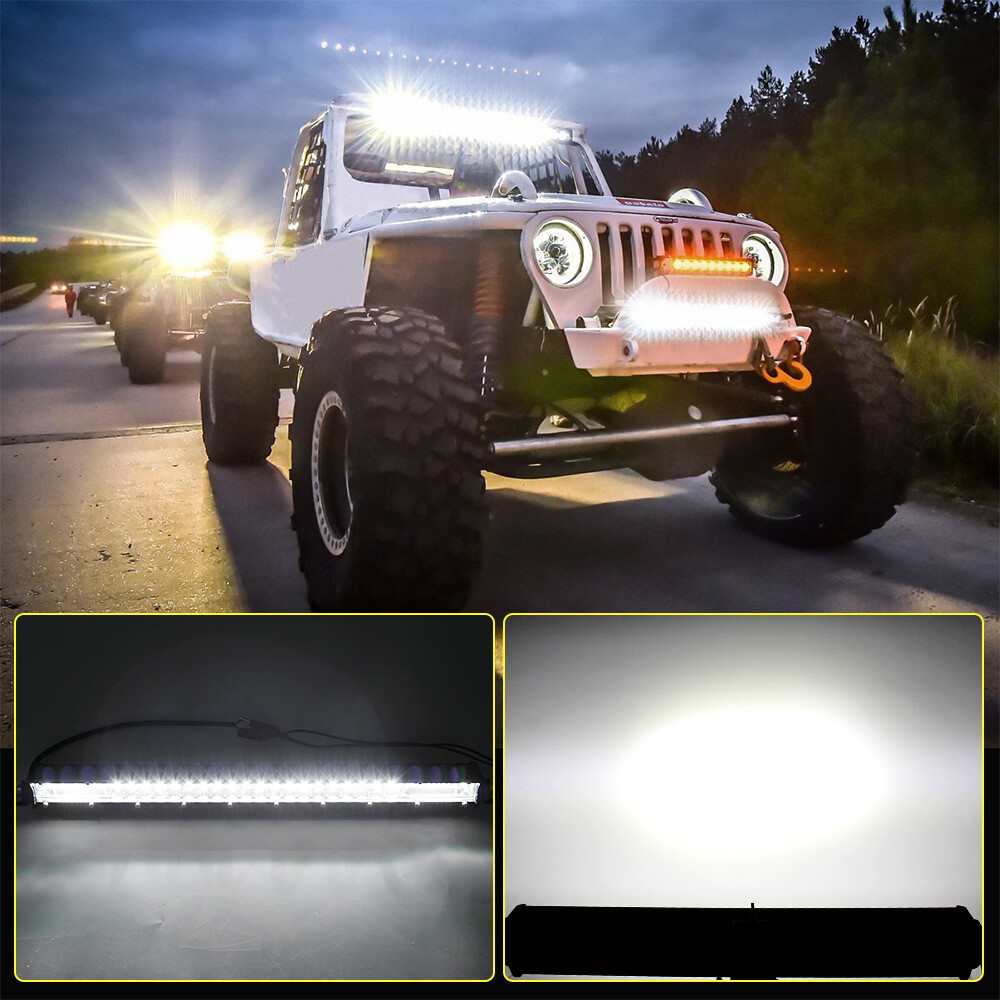 Dual Row 20inch 1200W Led Light Bar Spot Flood Combo Work UTE Truck SUV ATV 22”