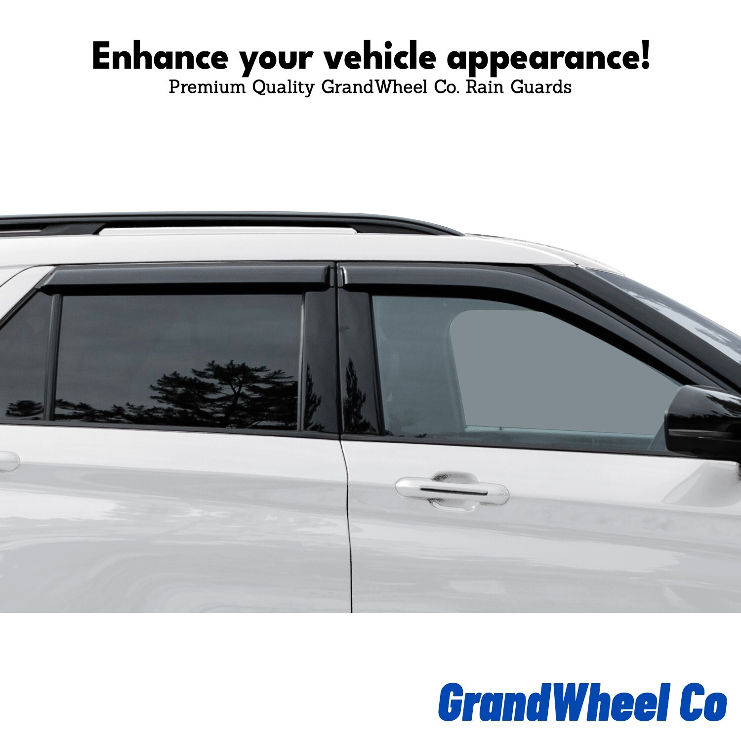 Sun Rain Visors Wind Rain Guards for 2024-2025 Toyota Grand Highlander