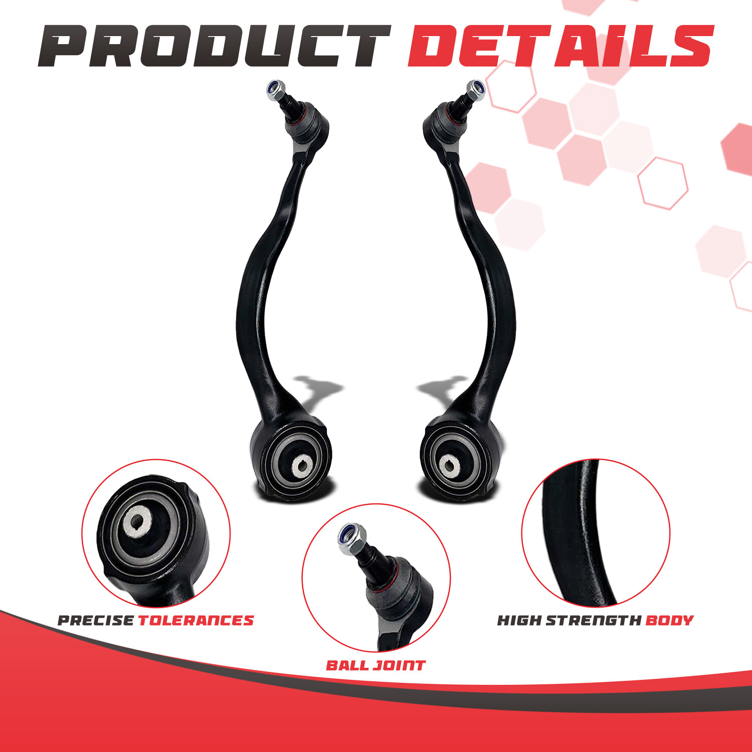 Front Lower Forward Rearward Control Arm 4PC Left Right for 2014-2018 Land Rover
