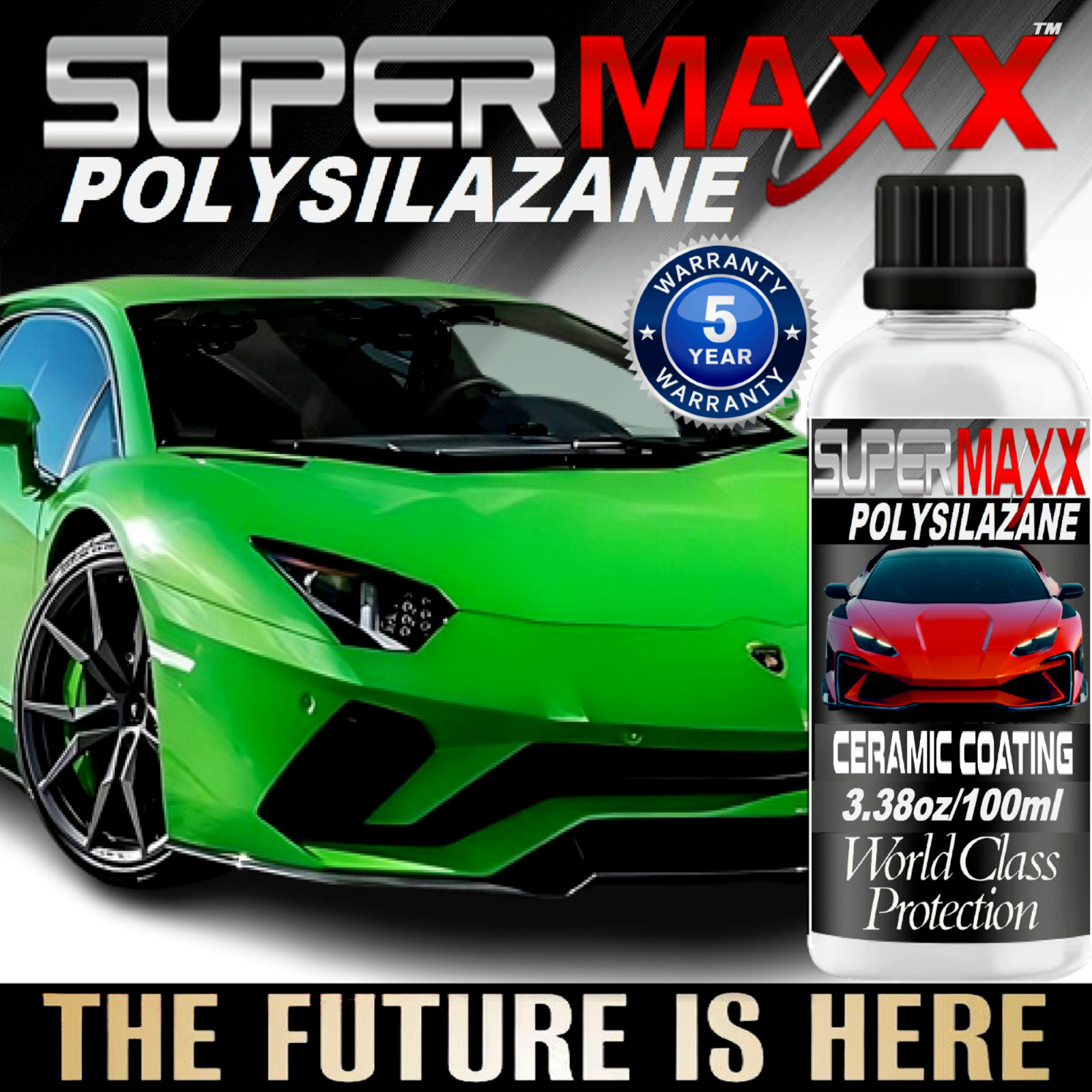 CERAMIC CAR COATING “5 YEAR ADVANCED PROTECTION” POLYSILAZANE TRICURE TECHNOLOGY
