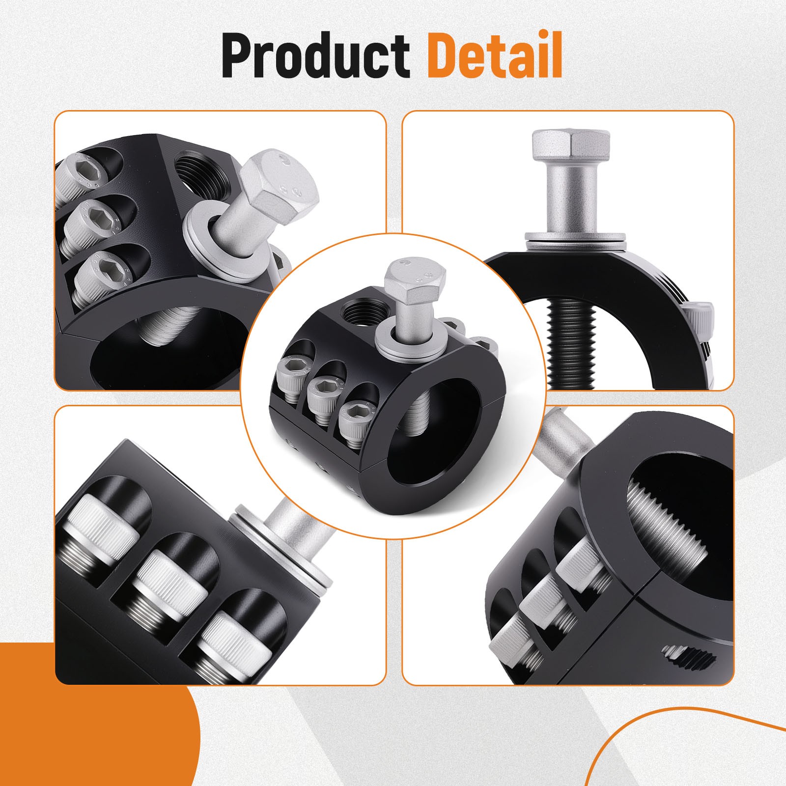 Bolt-On Steering Damper Mount for Jeep Wrangler JL JLU JT 2018-2025 Black Steel