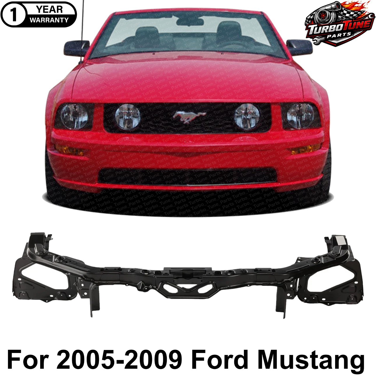 Rear Radiator Support Core Left Driver Side for 2005-2009 Ford Mustang FO1225174