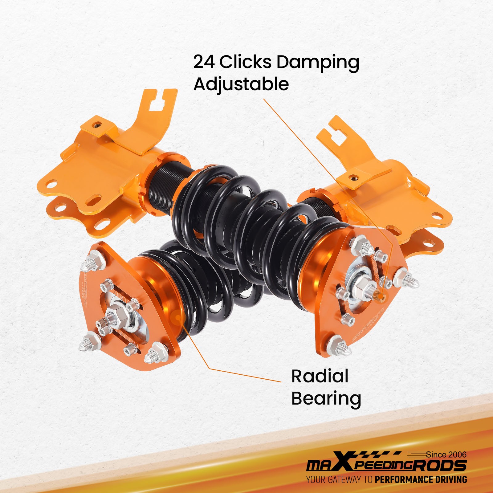 MaXpeedingrods 24 Way Adjustable Coilovers For Nissan 240sx S13 89-94 Lower Kit