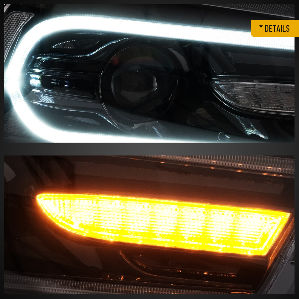 2X VLAND Multicolor DRL Projector LED RGB Headlights For Dodge Charger 2011-2014