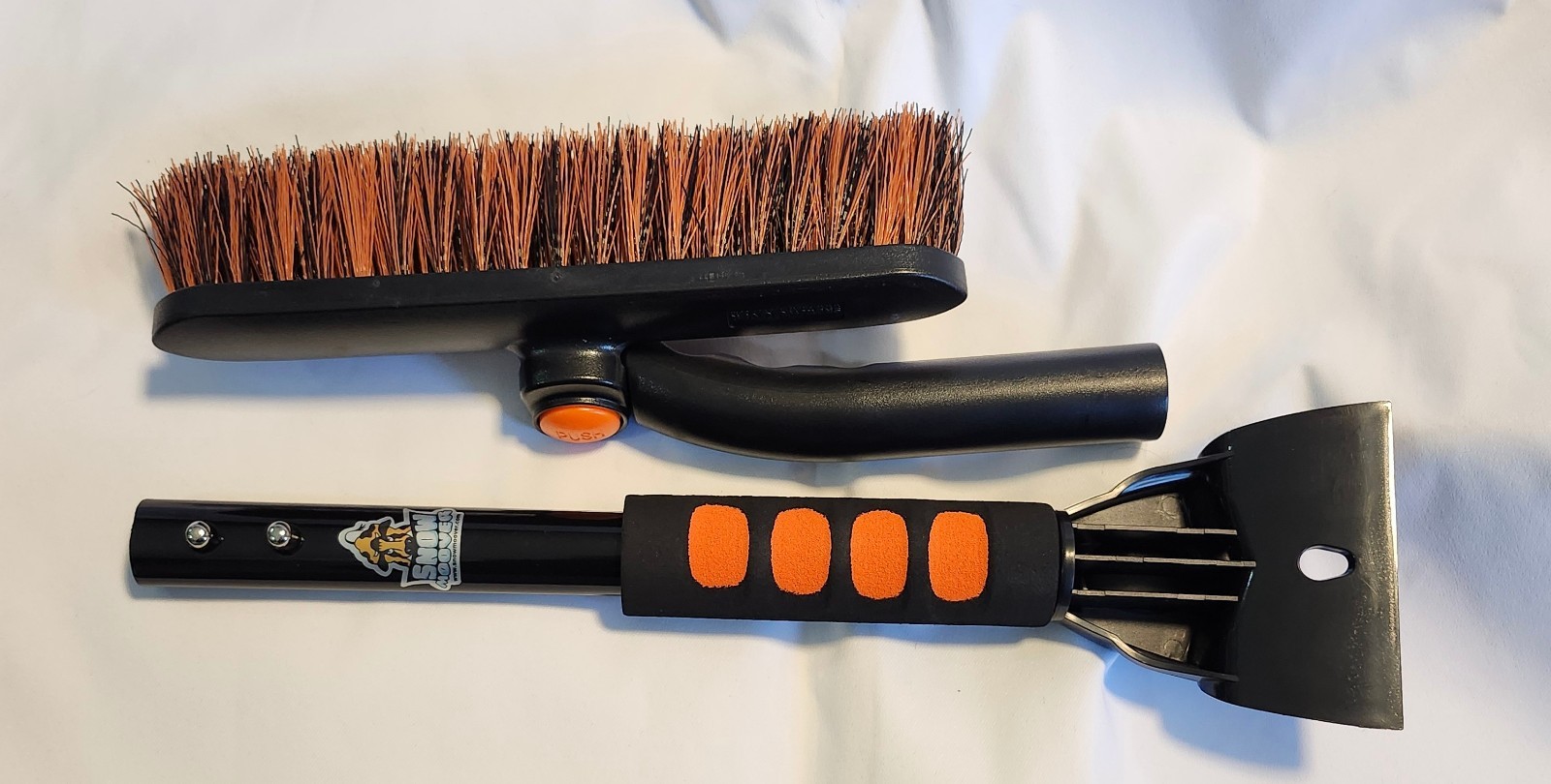 20” Snow Brush Ice Scraper for Car | 9.5” Bristle Brush BirdRock Snow Moover