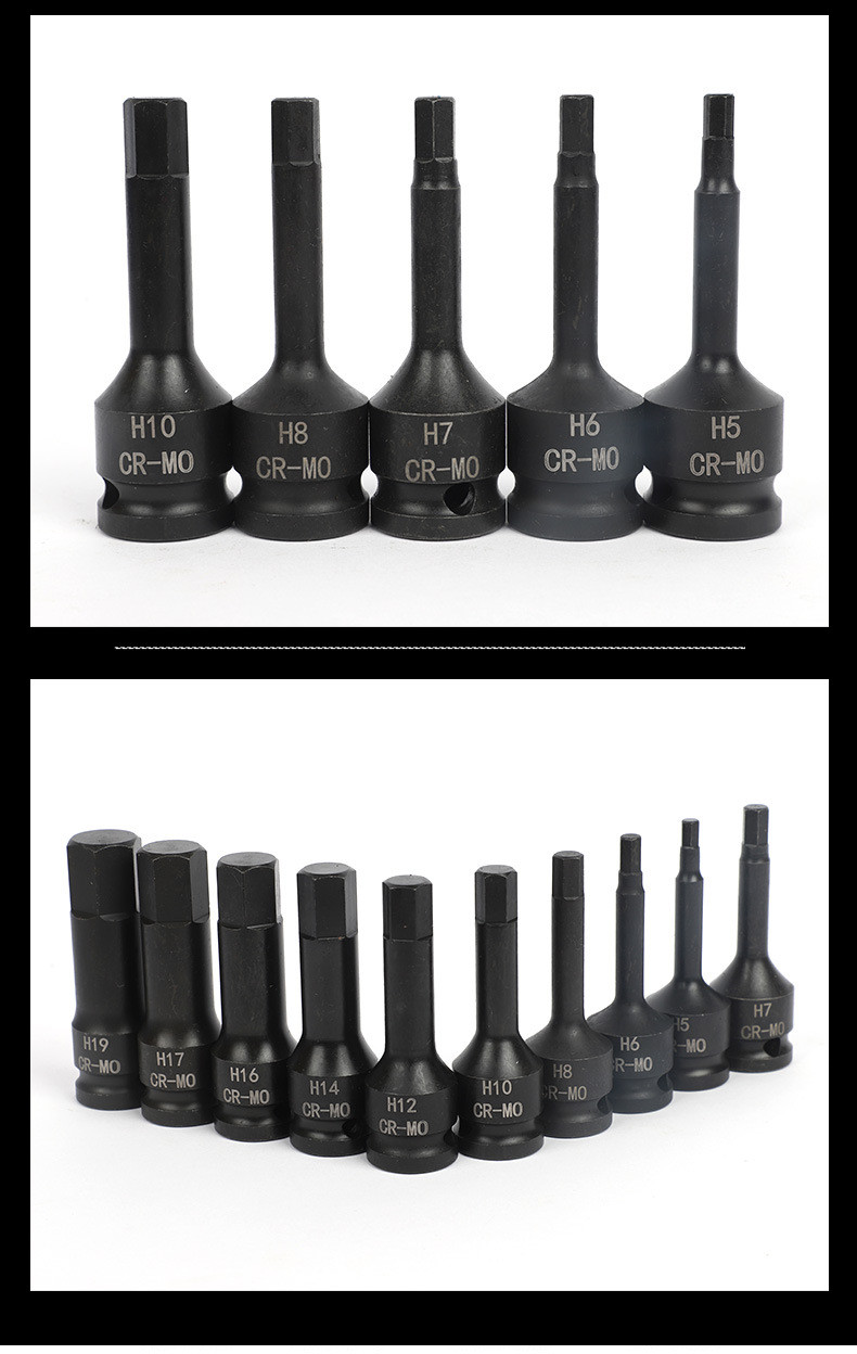 1/2” Drive Allen / hex key bit impact socket set H5 – H19MM Metric Deep NEW