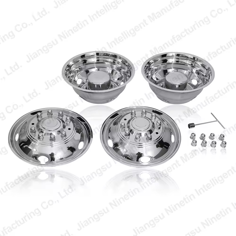 19.5″ 10 Lug Stainless Dual Wheel Simulator for 2005-2020 Ford F450 F550 Truck