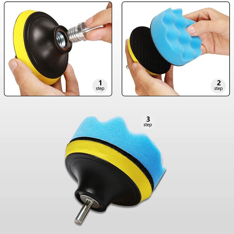 Car Wash Brush Hard Bristle Drill Auto Scrubber Detailing Cleaning Tool Nylon