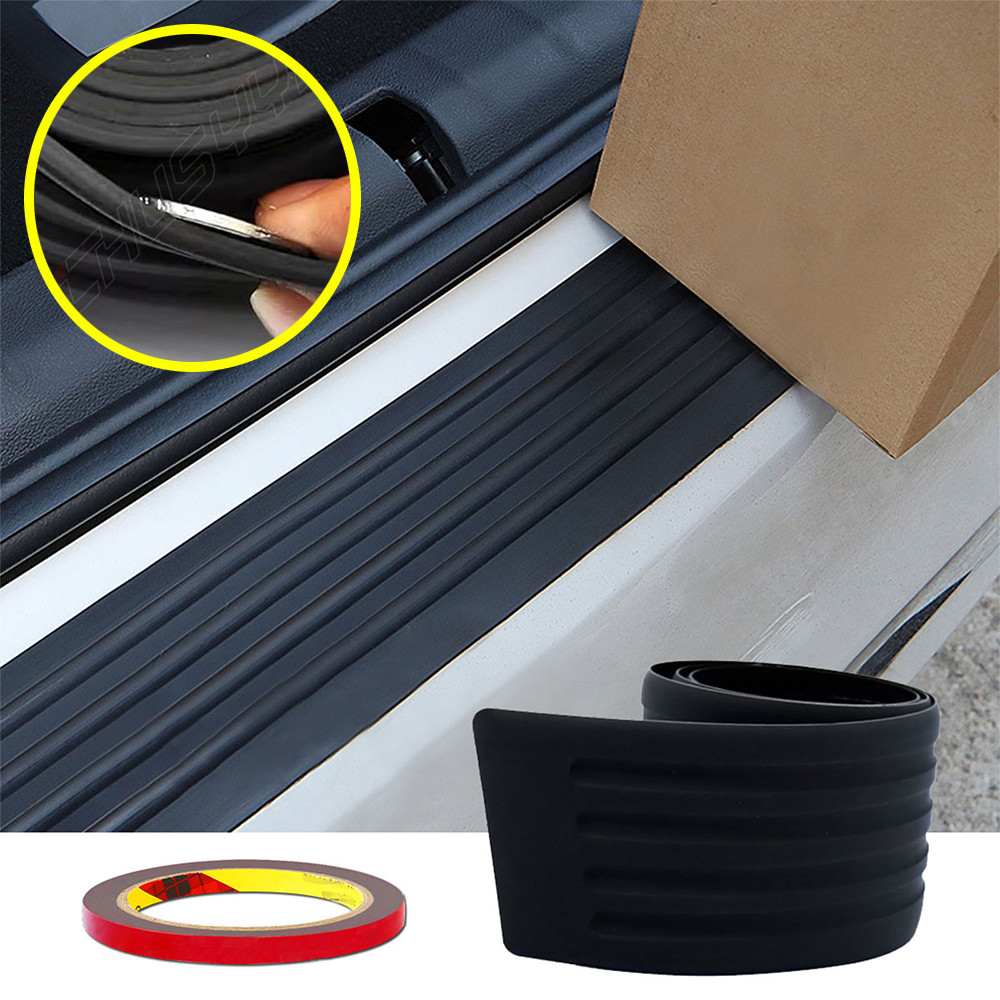 For Toyota Highlander 2020-2022 Car PU Rear Bumper Protector Plate Cover Trim