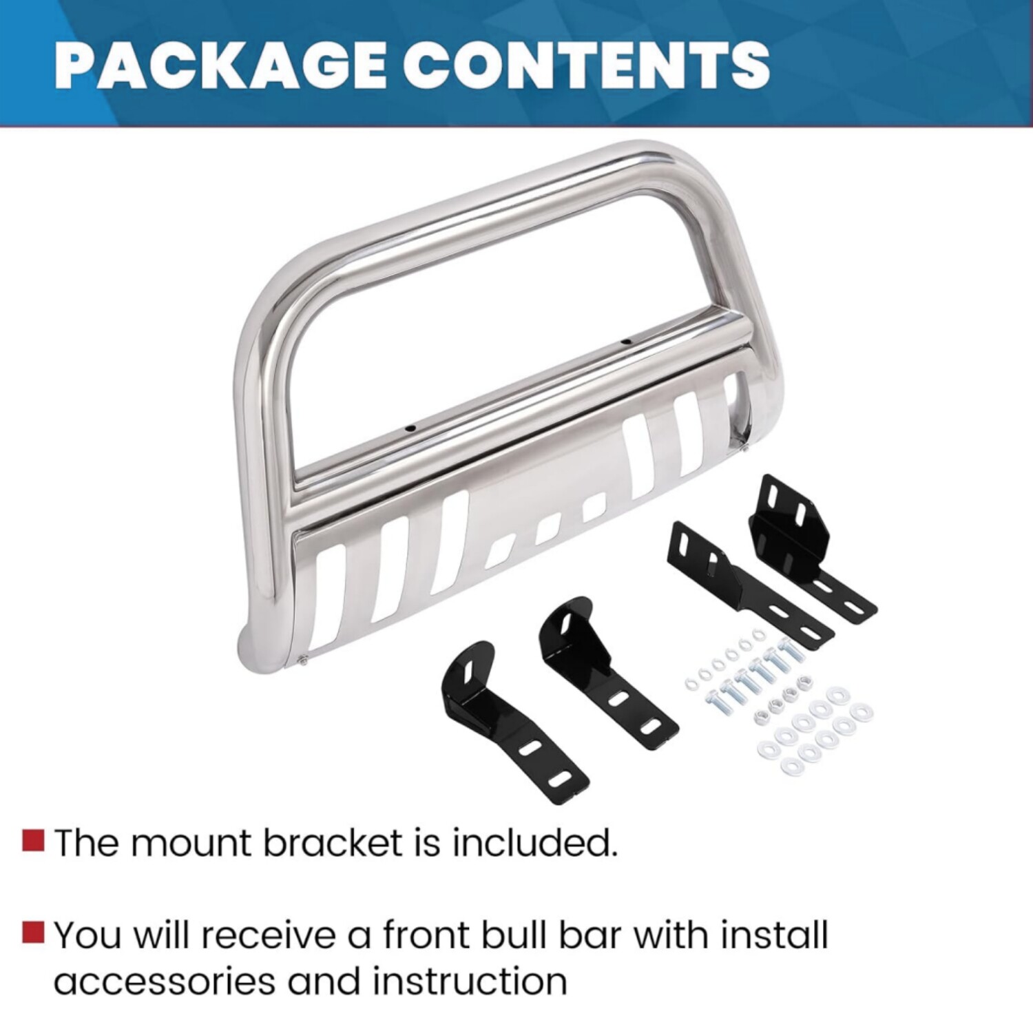3″ Bull Bar Push Bumper Grille Guard for 2007-2021 2022 Toyota Tundra Sequoia