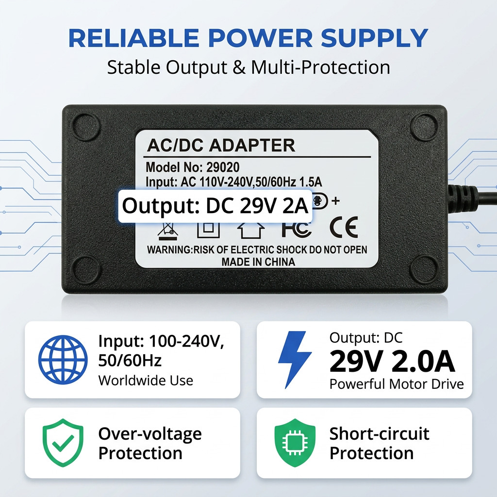 29V 2A Power Supply Adapter for Electric Recliner Lift Chair Couch 2 Pin Connect