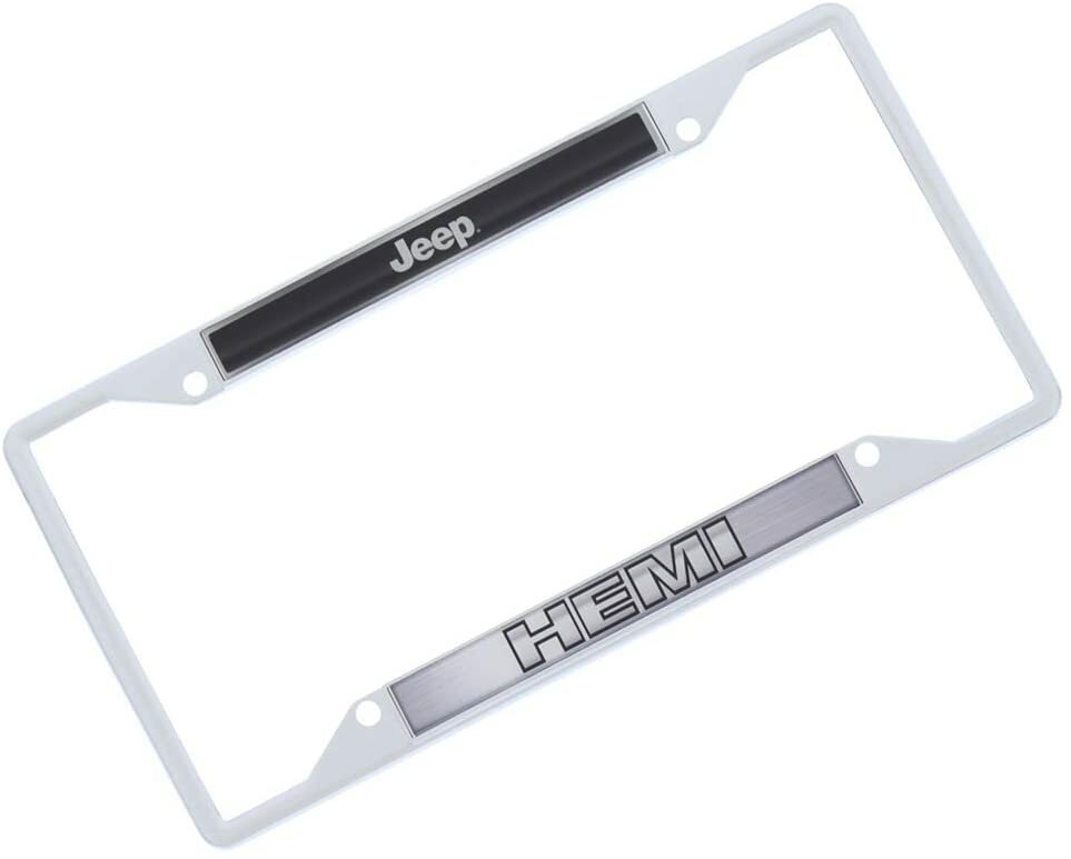 Eurosport Daytona Jeep Hemi Metal Zinc Stainless Steel License Plate Frame