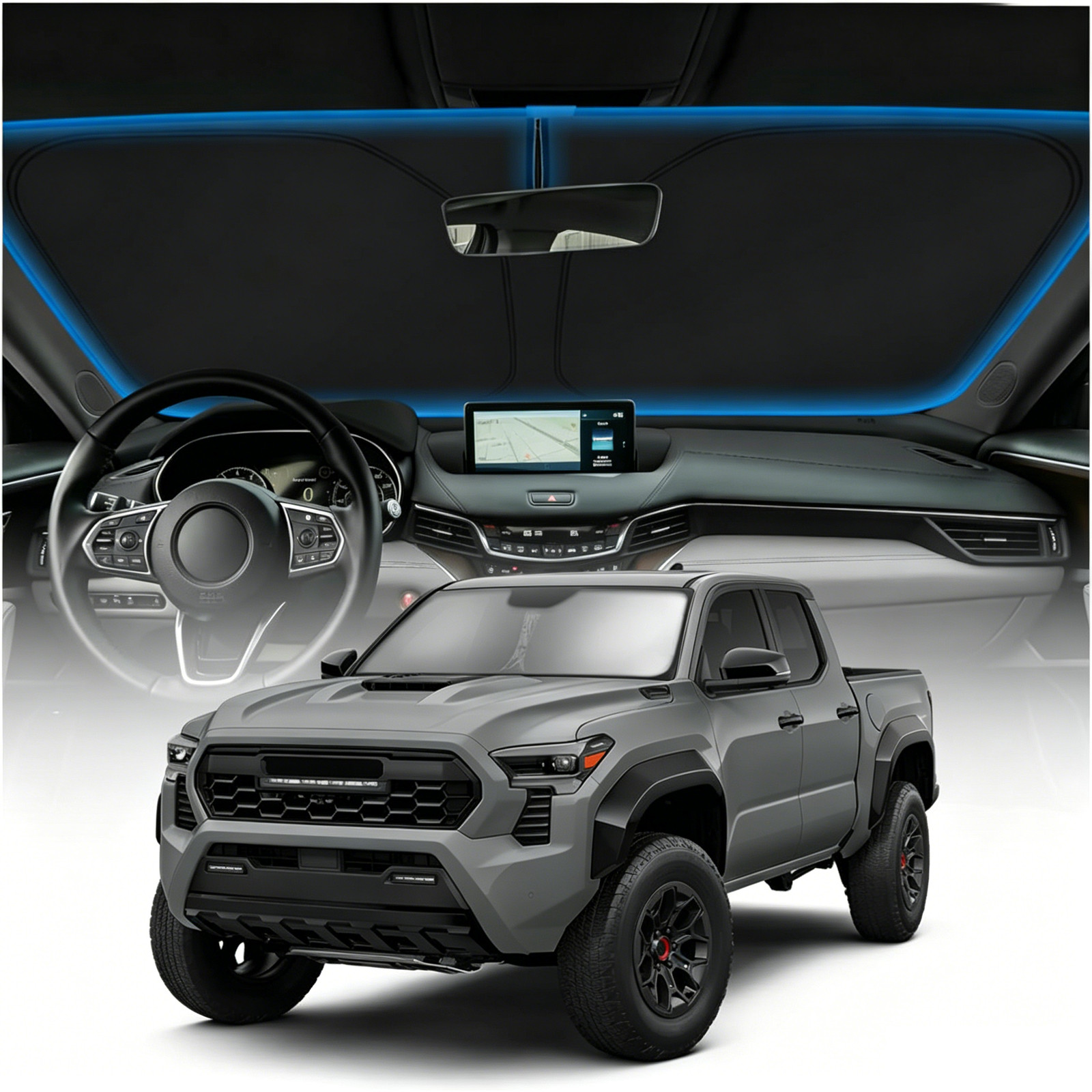 Custom Fit 2016-2026 Toyota Tacoma Car Front Windshield Sun Shade UV Block Cover