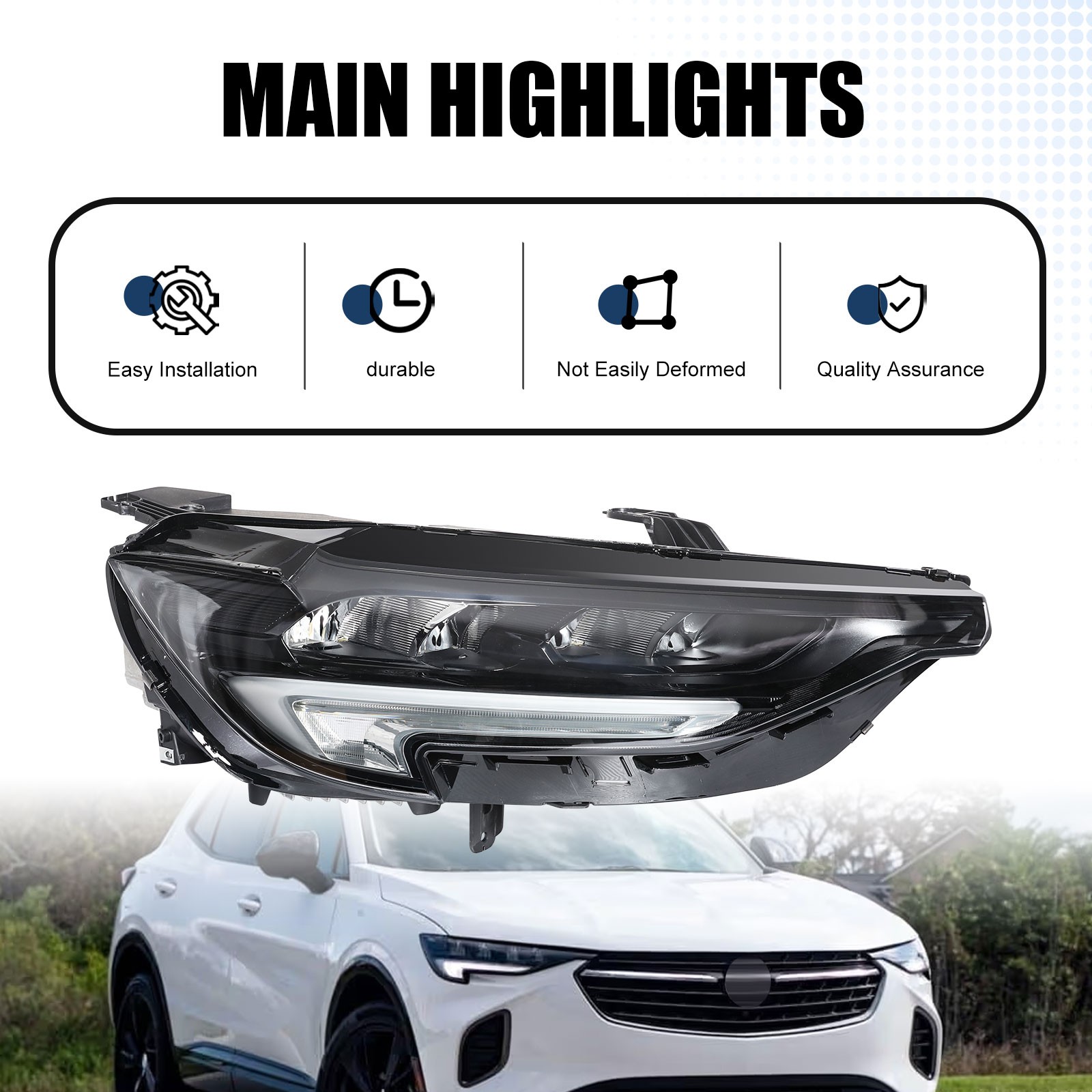 Pair LED Headlight Assembly Left Right Side Fit For 2021-2023 Buick Envision
