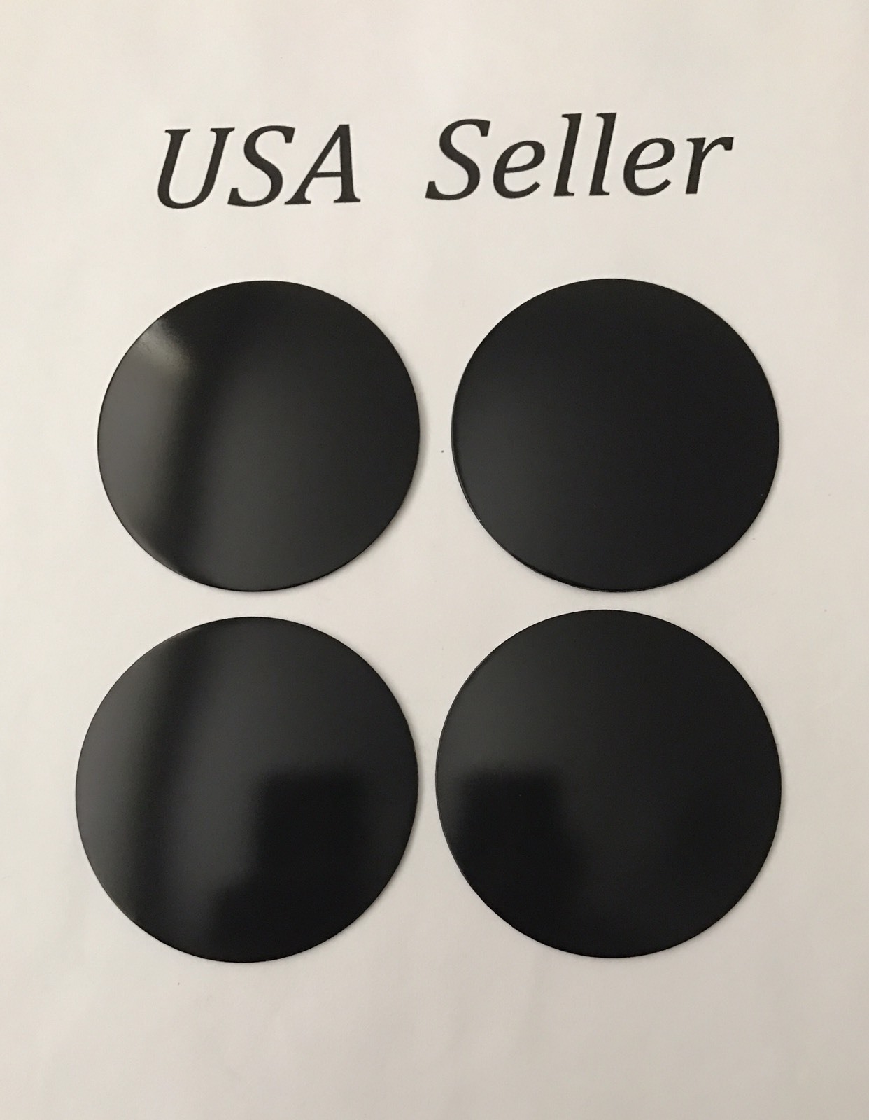 4X Universal 3D Black 60mm/2 3/8″Wheel Center Caps Sticker Fit Toyota Cadillac