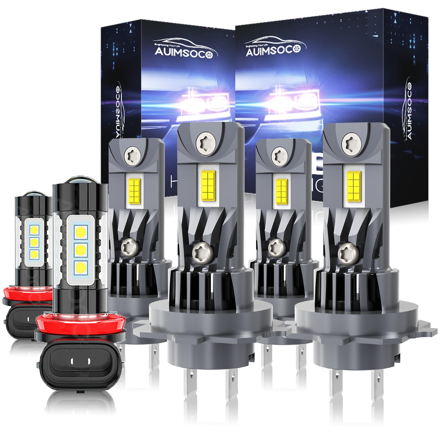 For 2006-2011 Volkswagen Beetle LED Headlight Kit + Fog Light Bulbs 50,000 hours