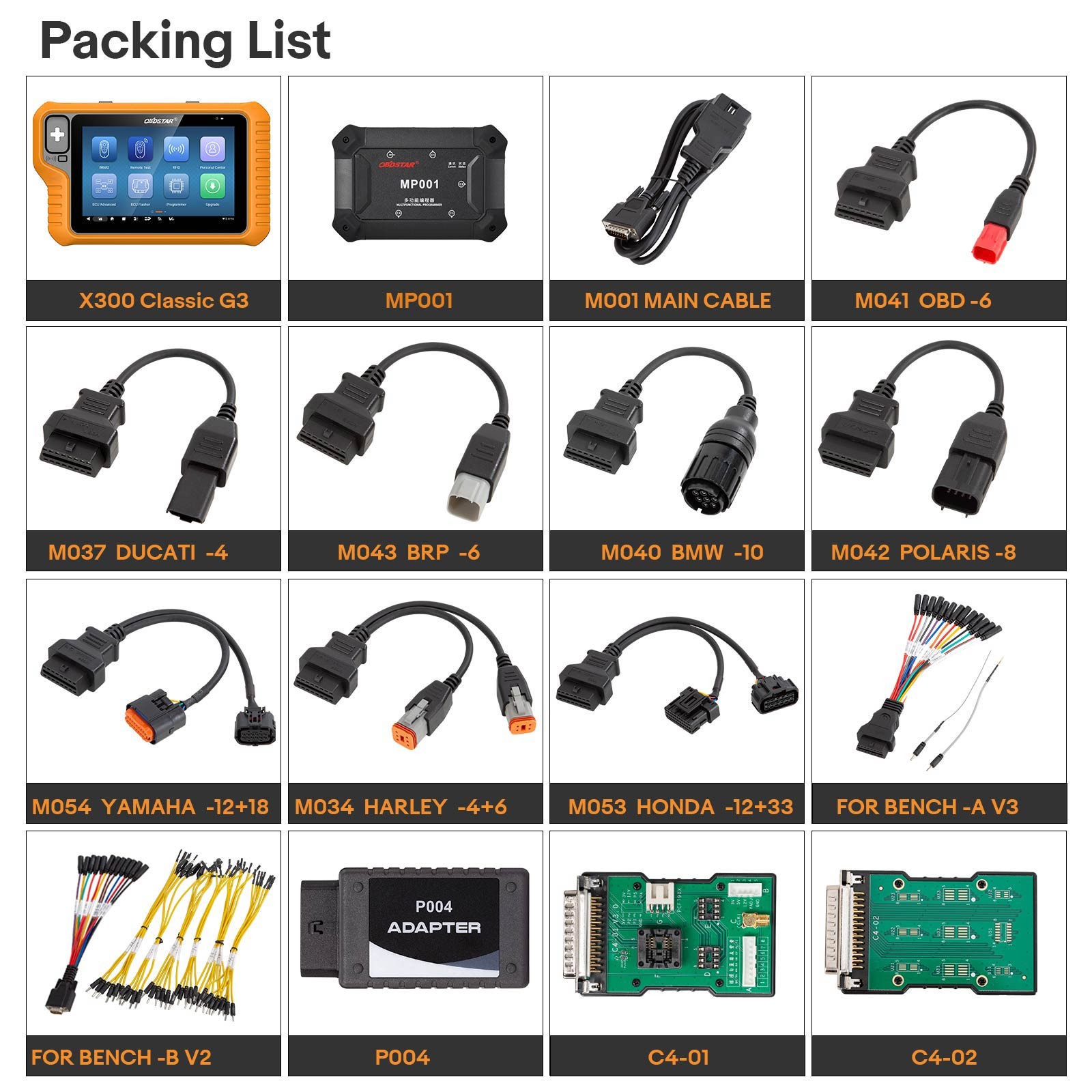OBDSTAR X300 Classic G3 A1+A2 IMMO Progarmmer for Car,HD,E-Car,Motorc,Jet Ski US