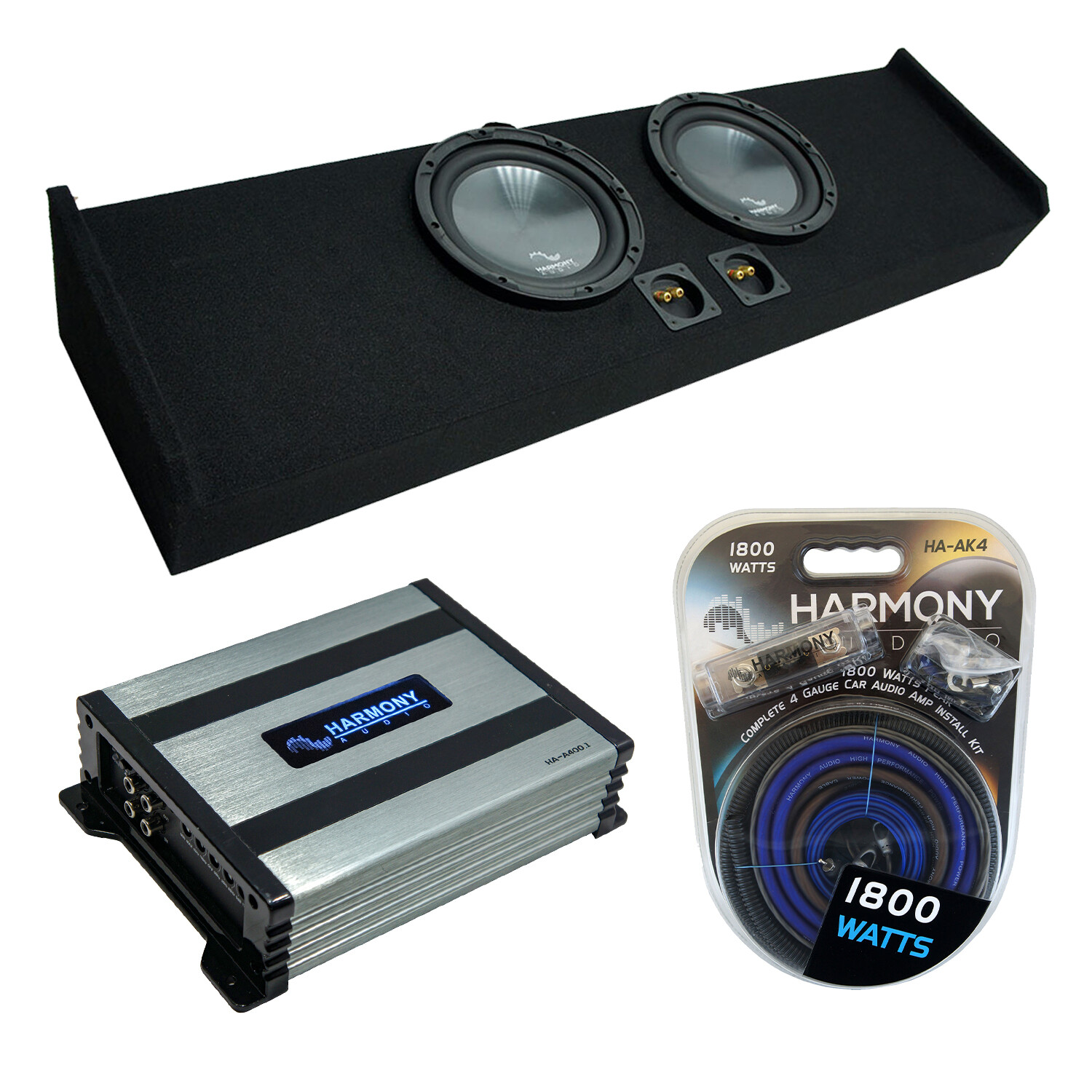 09-20 Ford F-150 Super Crew Truck Harmony R124 Dual 12″ Sub Box & HA-A400.1