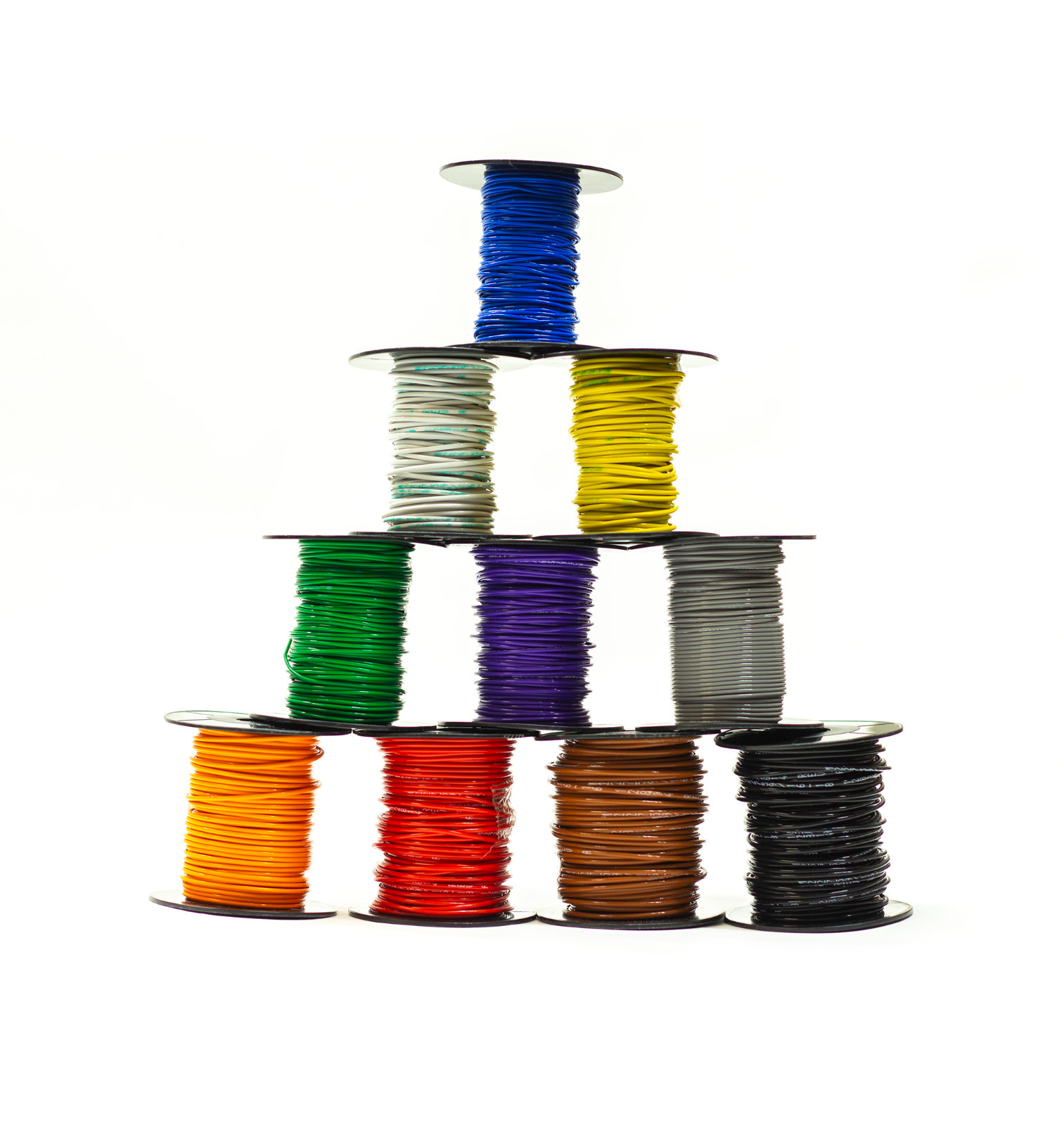 M22759/32 Mil-Spec Tefzel Hi-Temp 150°C Thin Wall Stranded Wire 25ft – 1000ft