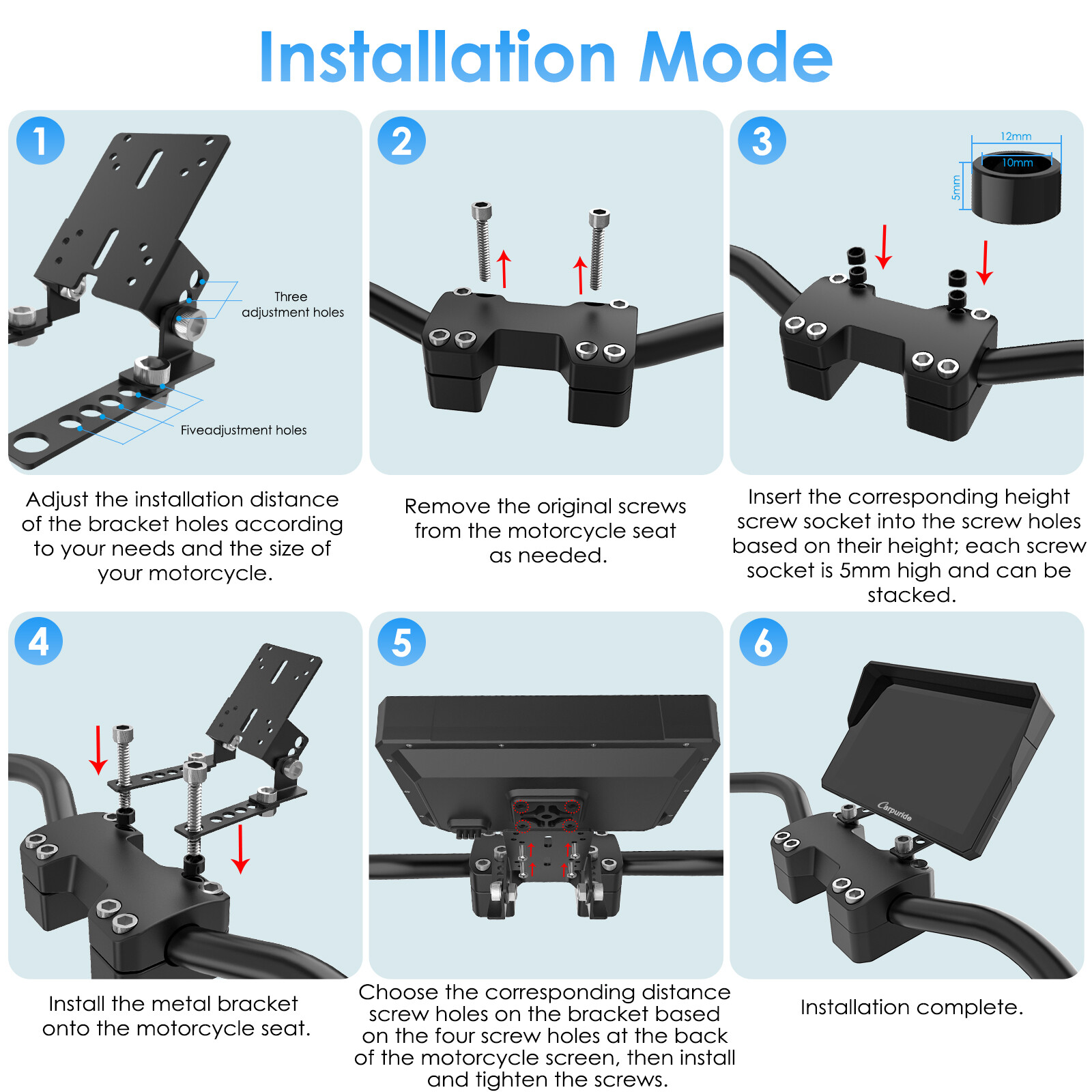 Harley mount only compatible with Carpuride Moto Carplay
