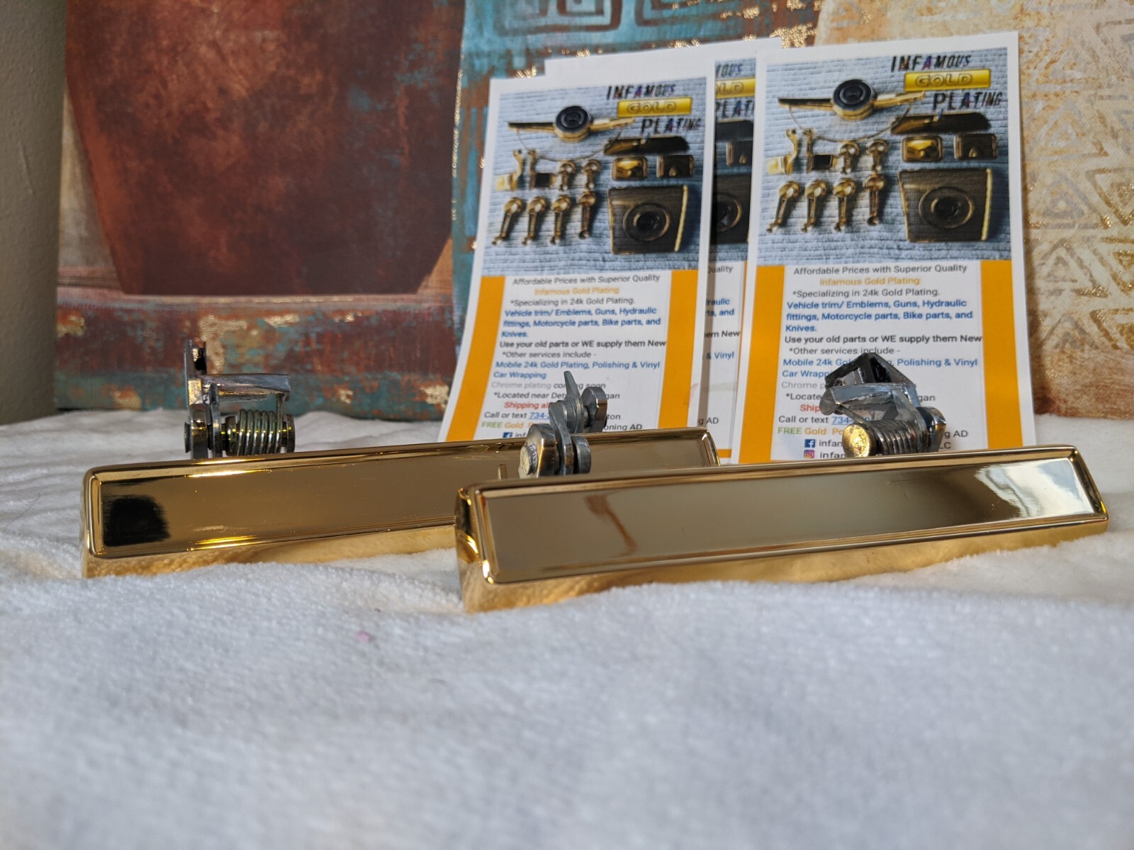 24k Gold Plated G-Body Door Handles Cutlass Monte Carlo Regal El Camino Malibu