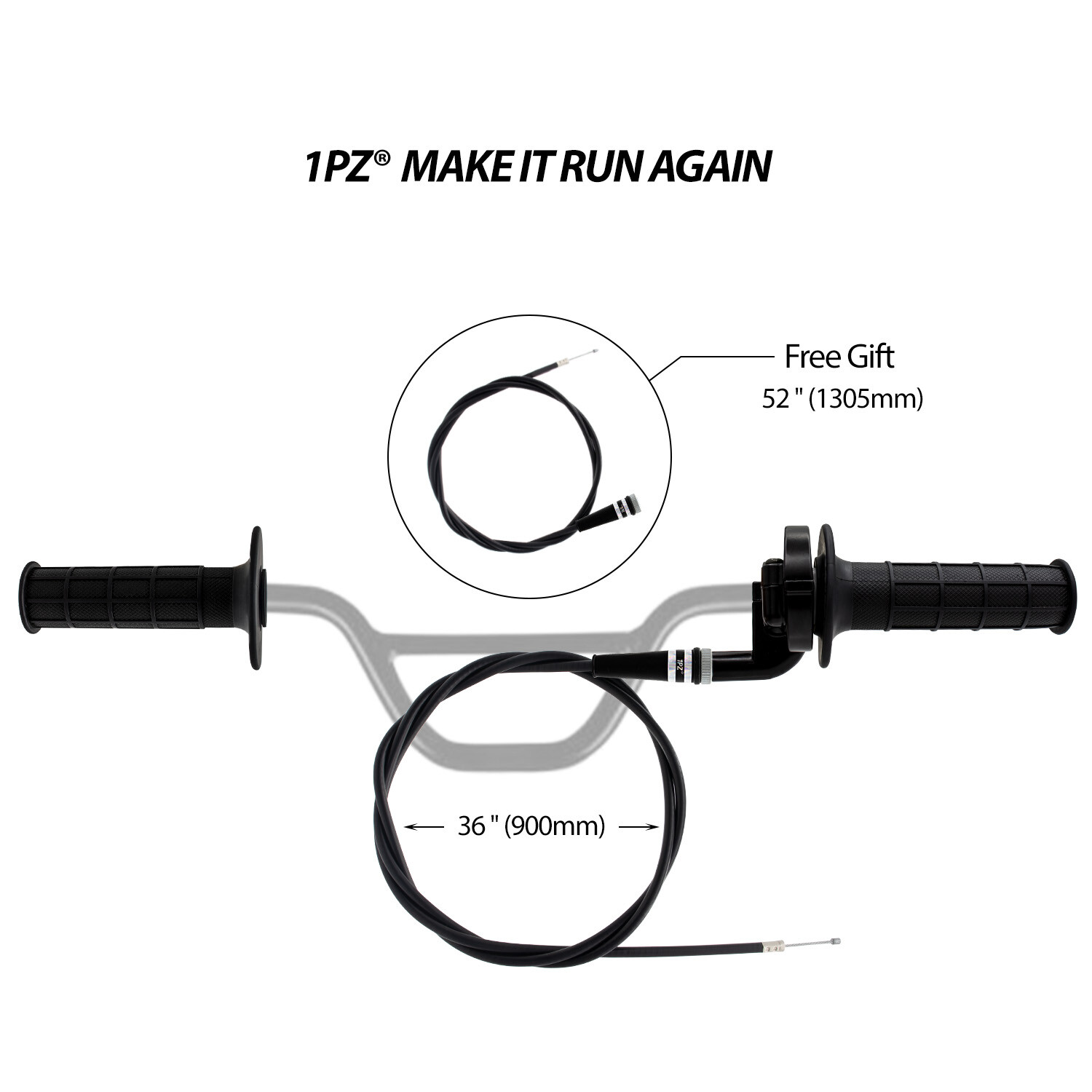 Handlebar Grip Throttle Cable For HARBOR FREIGHT PREDATOR 212CC 6.5HP OHV ENGINE
