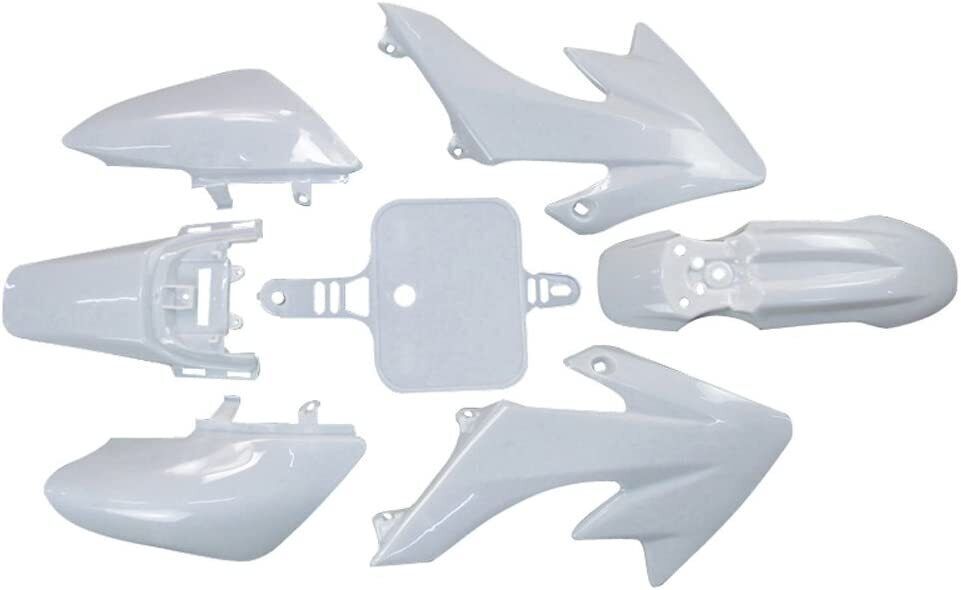 WHITE FENDER PLASTIC KIT XR50 CRF50 COOLSTER PIT DIRT BIKE U PS01