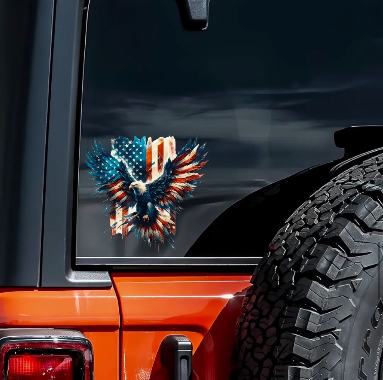 United States America USA Flag Bald Eagle Patriotic 6.3” LARGE VinylStickerDecal