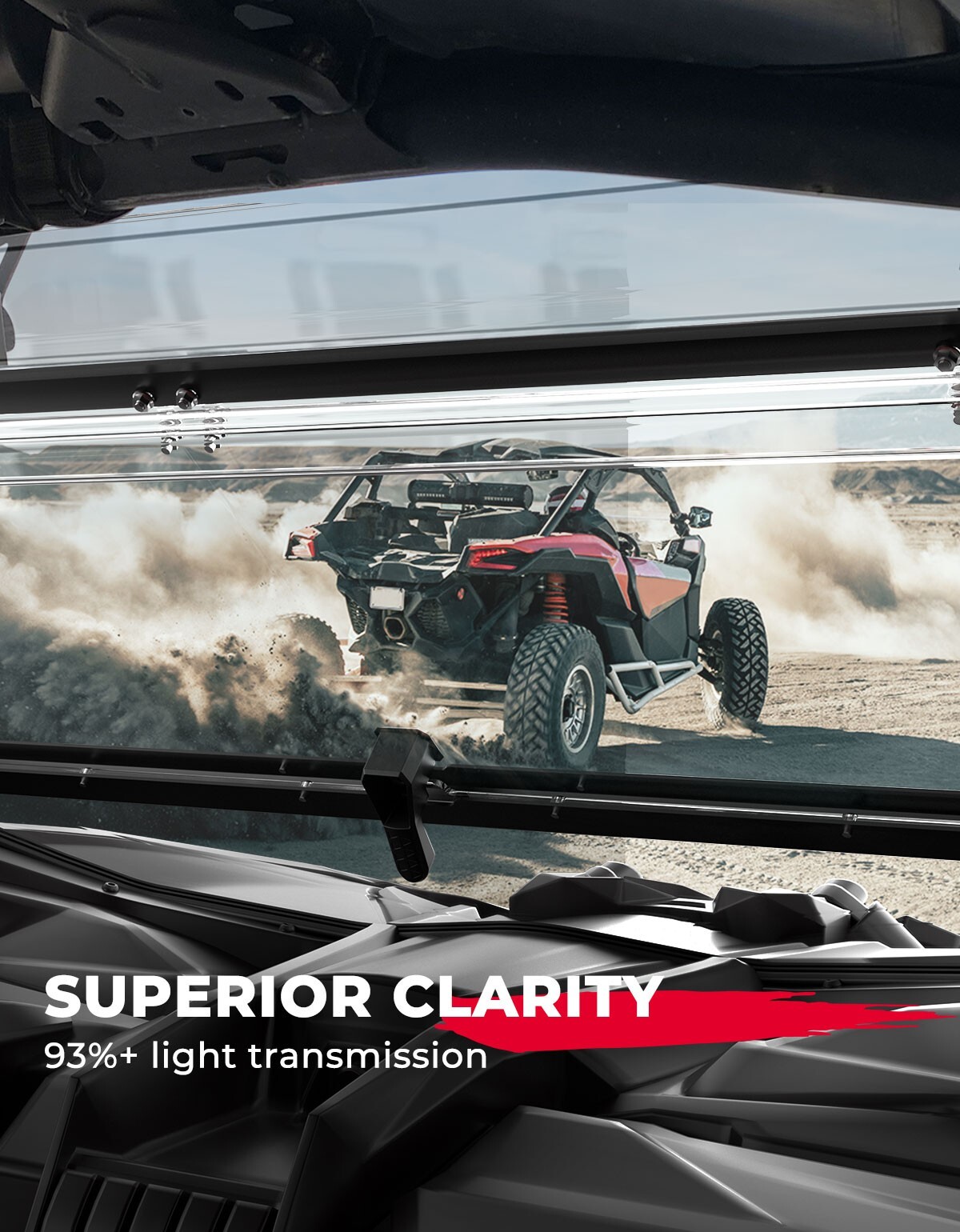 Upgraded Version 2-IN-1 Front Flip Windshield For Can-Am Maverick X3 2018-2023