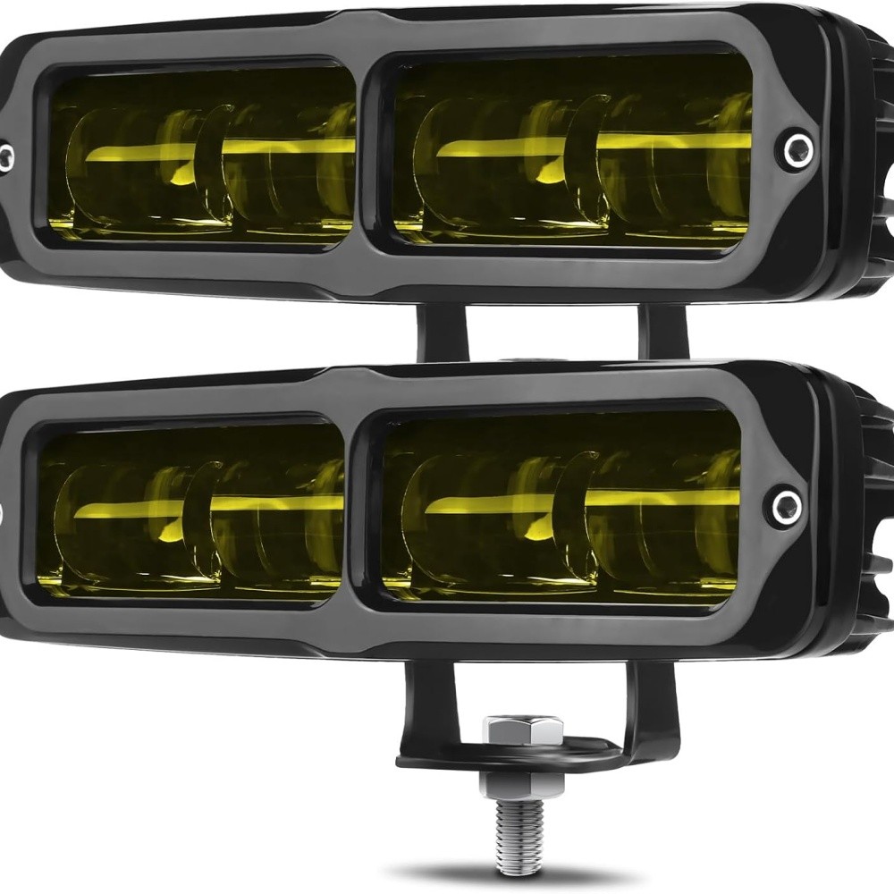 2 Pack 6inch LED Work Light Bar Spot Pods Fog Lamp Offroad Driving Truck 4WD SUV